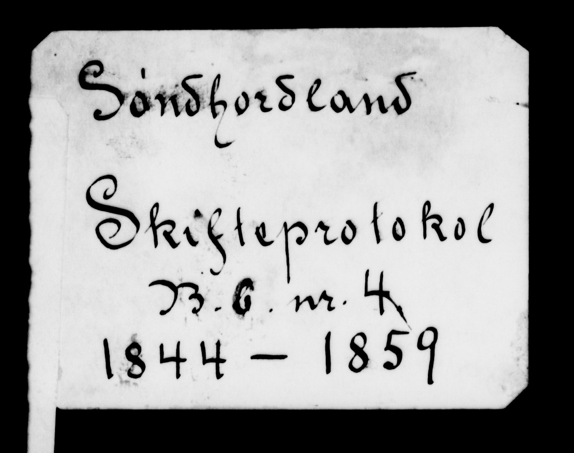 Sunnhordland sorenskrivar, AV/SAB-A-2401/1/H/Ha/Hae/L0004: Skifteprotokollar. Skånevik, Etne, Fjelberg og Kvinnherad. Register i protokoll, 1844-1859