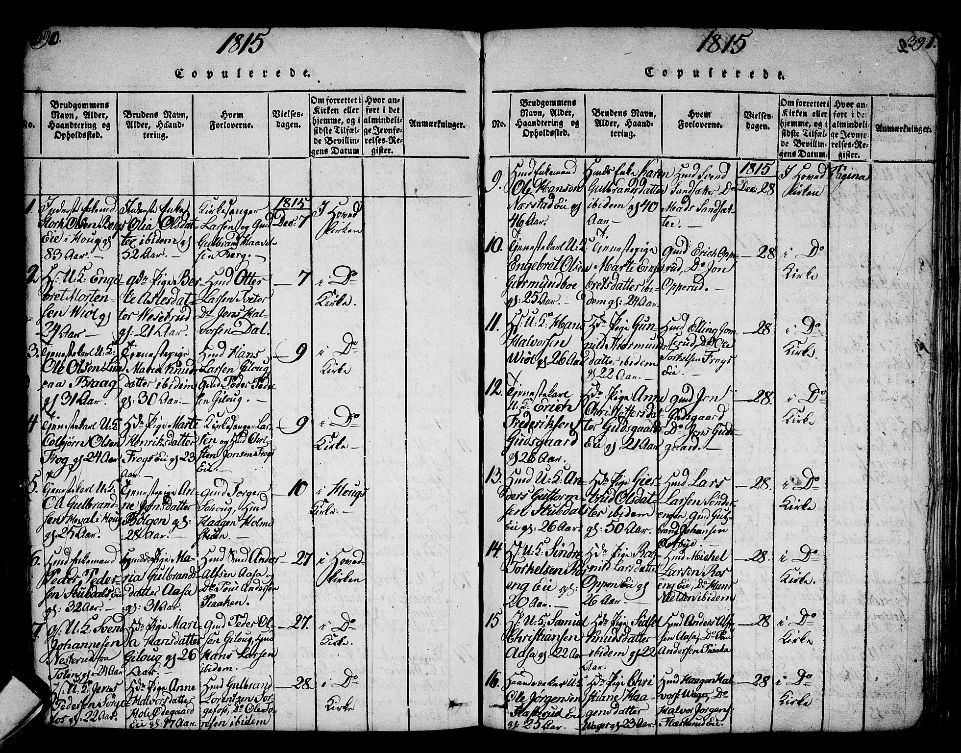 Norderhov kirkebøker, AV/SAKO-A-237/F/Fa/L0008: Parish register (official) no. 8, 1814-1833, p. 390-391