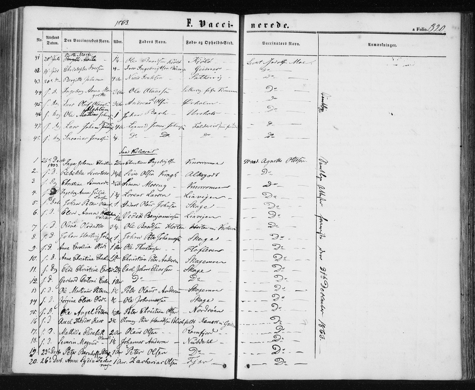 Ministerialprotokoller, klokkerbøker og fødselsregistre - Nord-Trøndelag, AV/SAT-A-1458/780/L0641: Parish register (official) no. 780A06, 1857-1874, p. 320