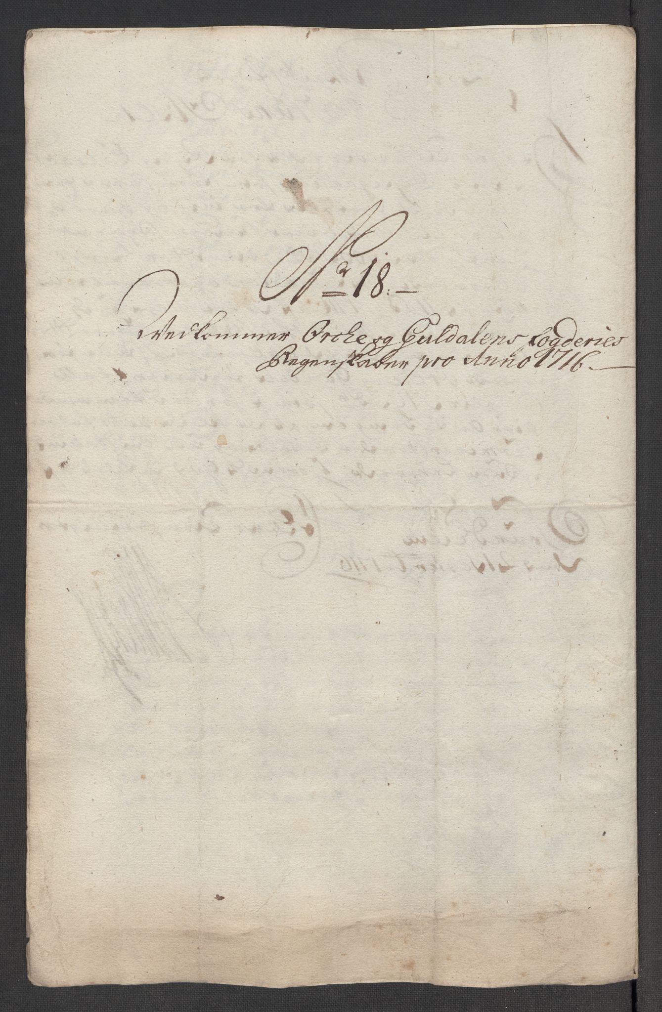 Rentekammeret inntil 1814, Reviderte regnskaper, Fogderegnskap, AV/RA-EA-4092/R60/L3967: Fogderegnskap Orkdal og Gauldal, 1716, p. 196