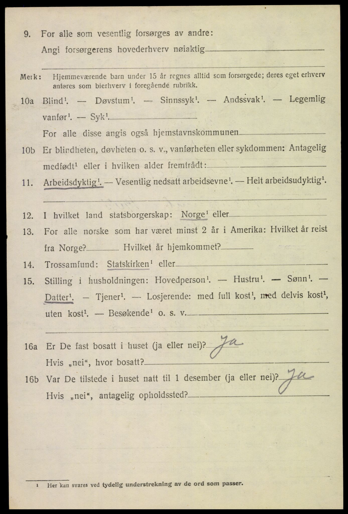 SAH, 1920 census for Biri, 1920, p. 2342