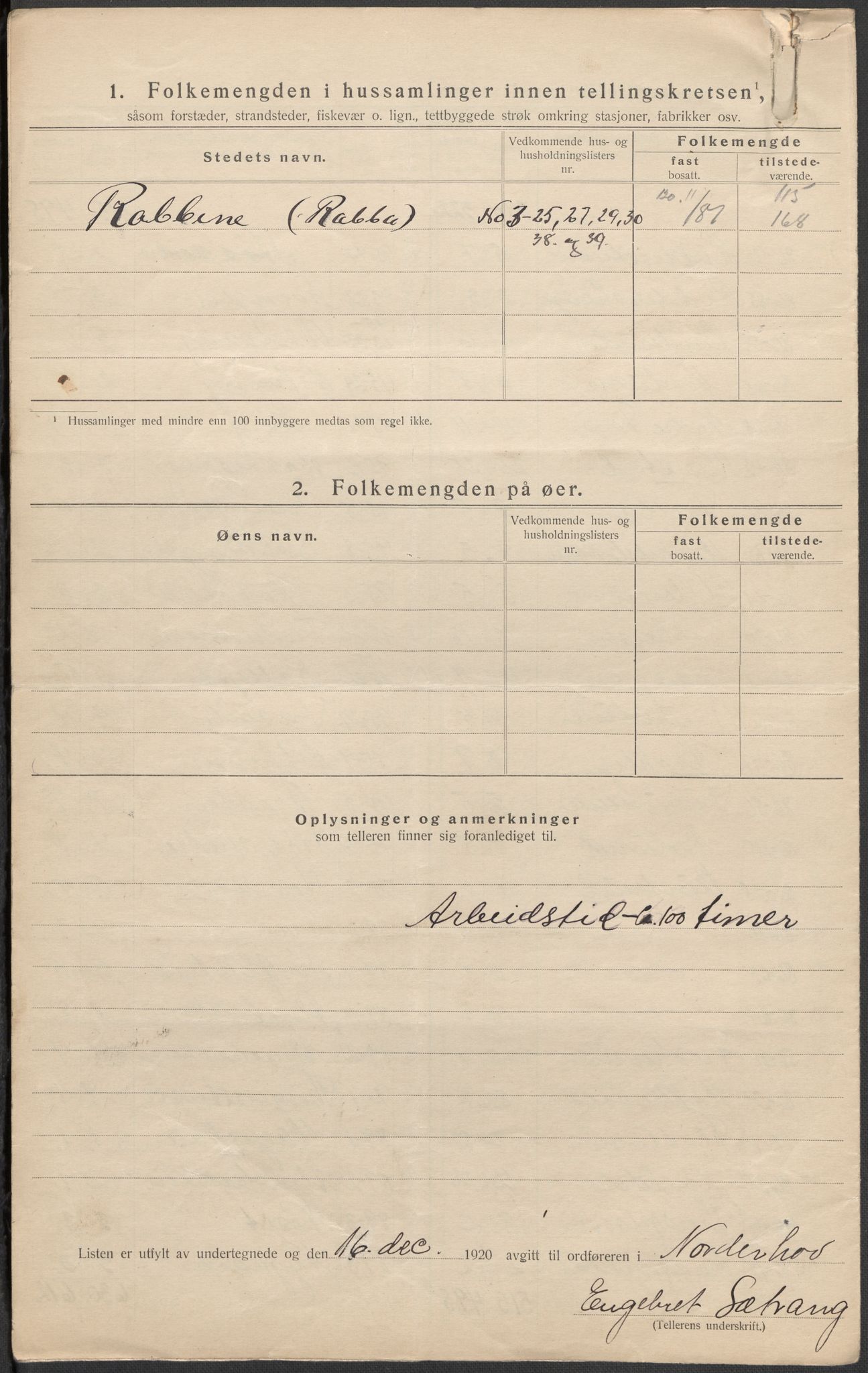 SAKO, 1920 census for Norderhov, 1920, p. 50