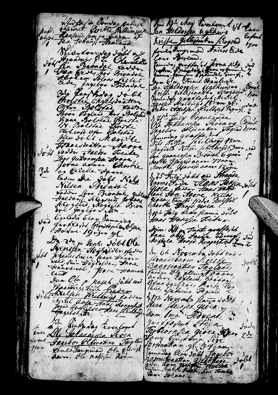 Os sokneprestembete, SAB/A-99929: Parish register (official) no. A 3, 1669-1760, p. 68