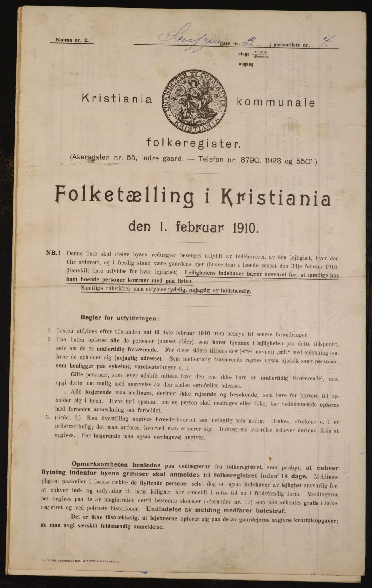 OBA, Municipal Census 1910 for Kristiania, 1910, p. 93408