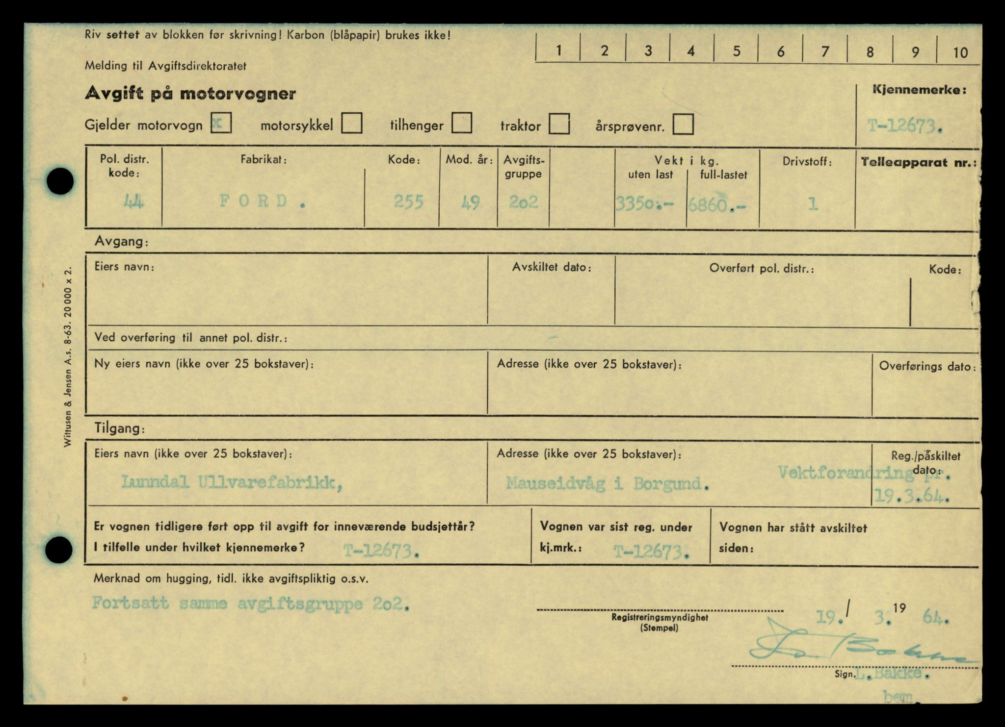 Møre og Romsdal vegkontor - Ålesund trafikkstasjon, AV/SAT-A-4099/F/Fe/L0035: Registreringskort for kjøretøy T 12653 - T 12829, 1927-1998, p. 394
