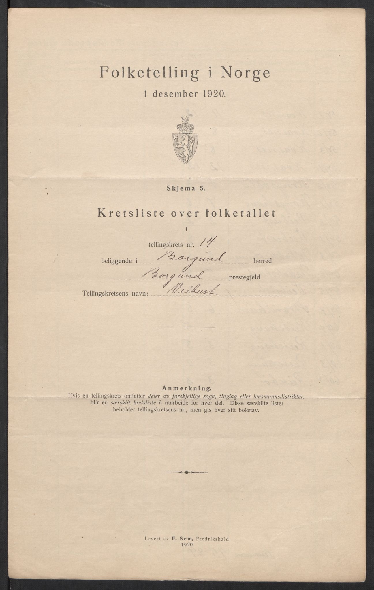 SAT, 1920 census for Borgund, 1920, p. 47