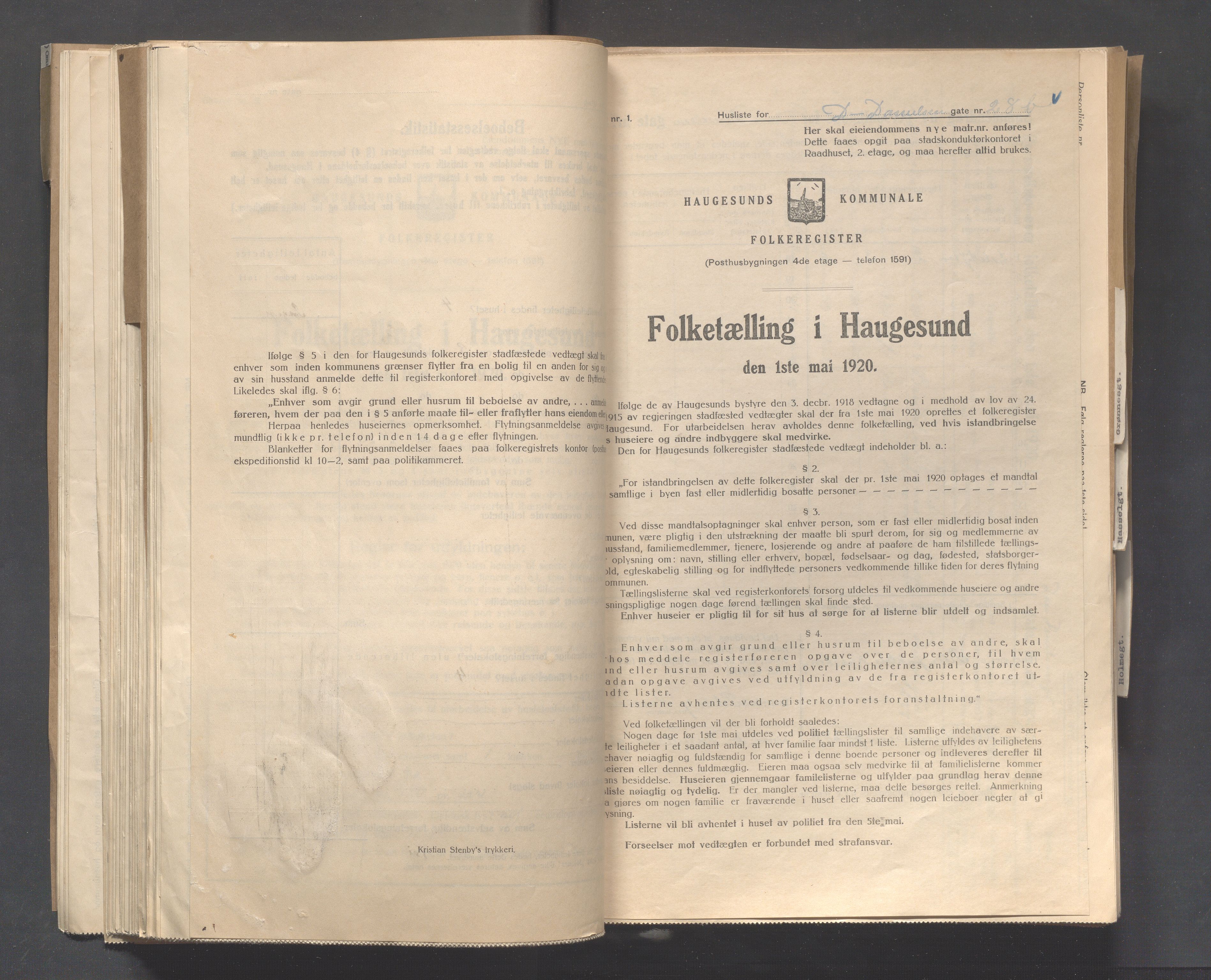 IKAR, Local census 1.5.1920 for Haugesund, 1920, p. 5700