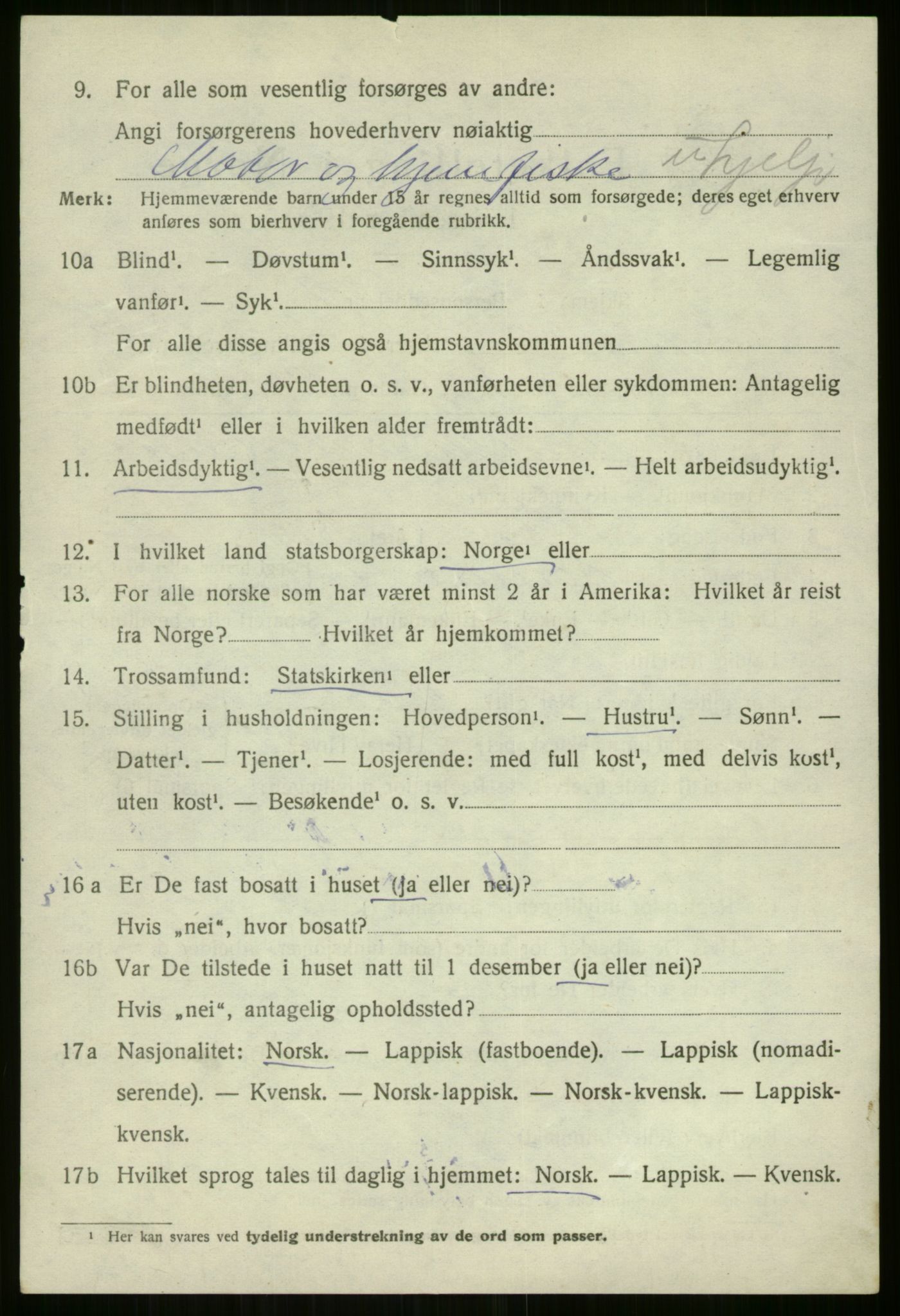 SATØ, 1920 census for Sørfjord, 1920, p. 1065