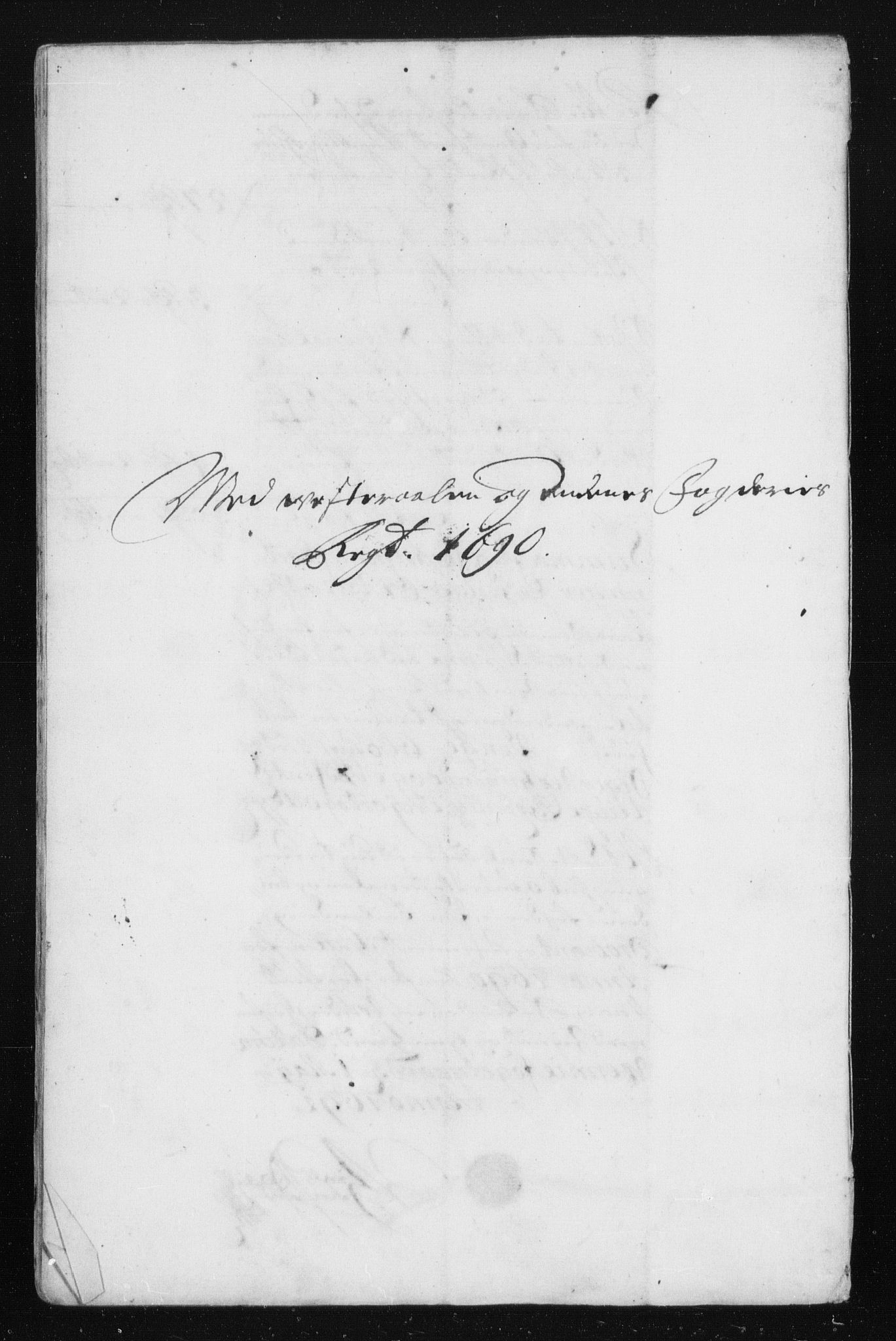 Rentekammeret inntil 1814, Reviderte regnskaper, Stiftamtstueregnskaper, Trondheim stiftamt og Nordland amt, AV/RA-EA-6044/R/Rh/L0015: Nordland amt, 1690