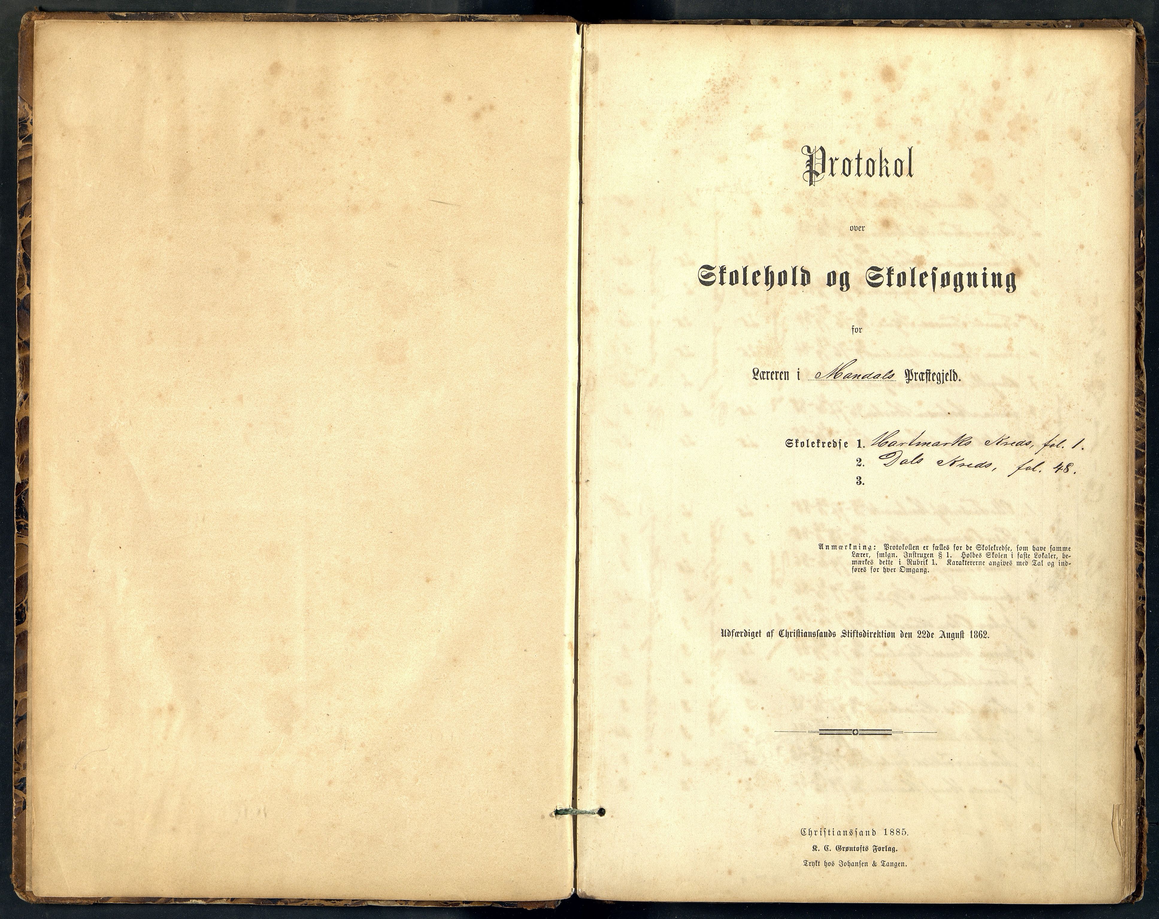 Halse og Harkmark kommune - Harkmark Skole, ARKSOR/1002HH559/H/L0003: Skoleprotokoll, 1887-1919