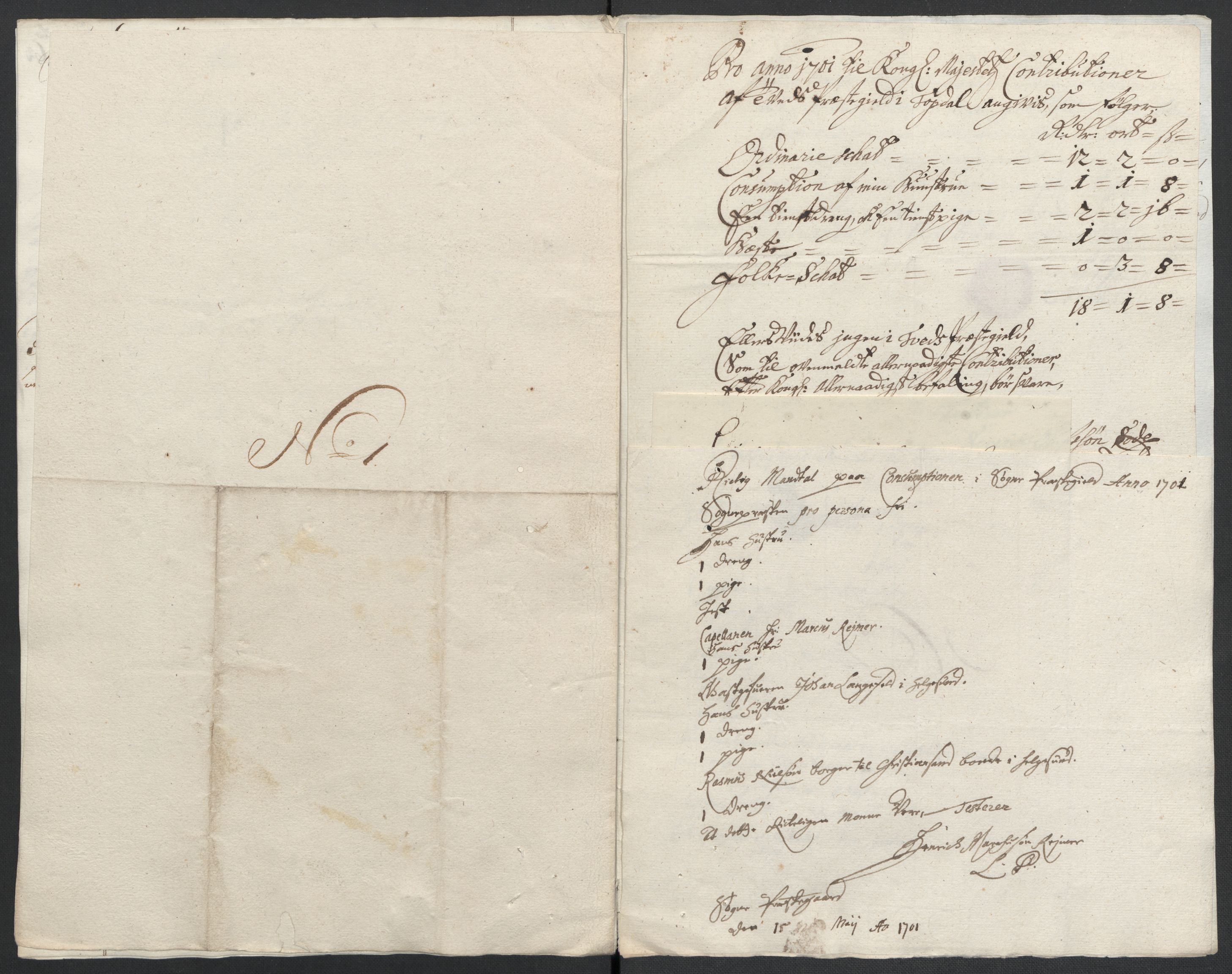 Rentekammeret inntil 1814, Reviderte regnskaper, Fogderegnskap, RA/EA-4092/R43/L2549: Fogderegnskap Lista og Mandal, 1701-1702, p. 106