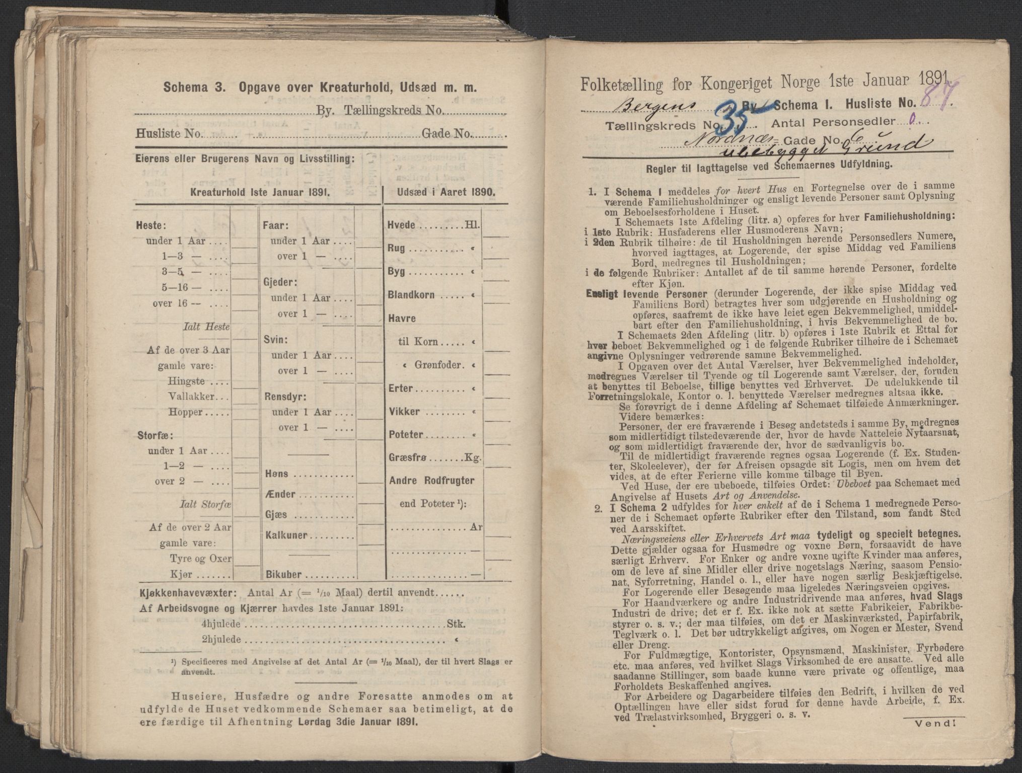 RA, 1891 Census for 1301 Bergen, 1891, p. 5777