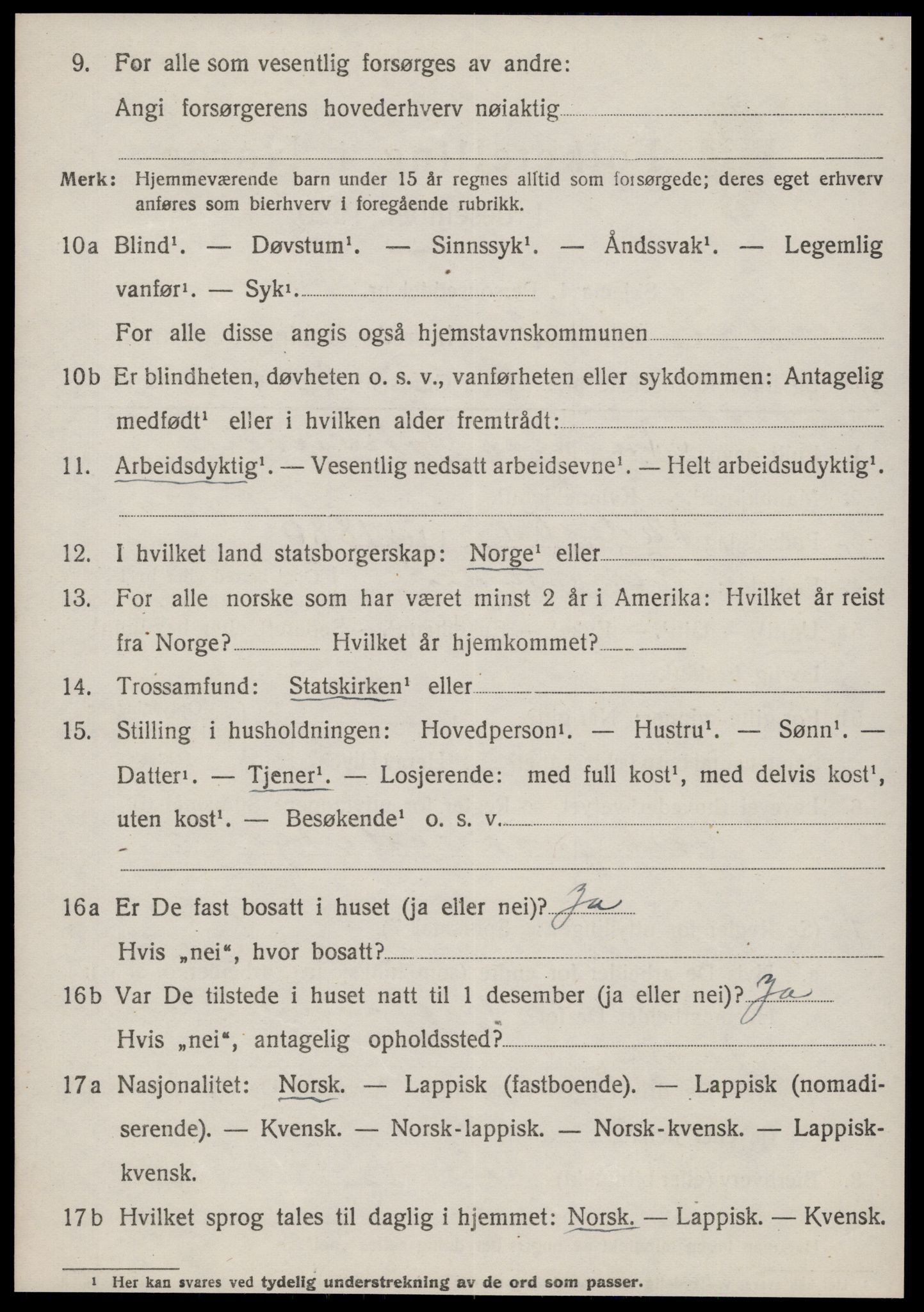 SAT, 1920 census for Oppdal, 1920, p. 6490