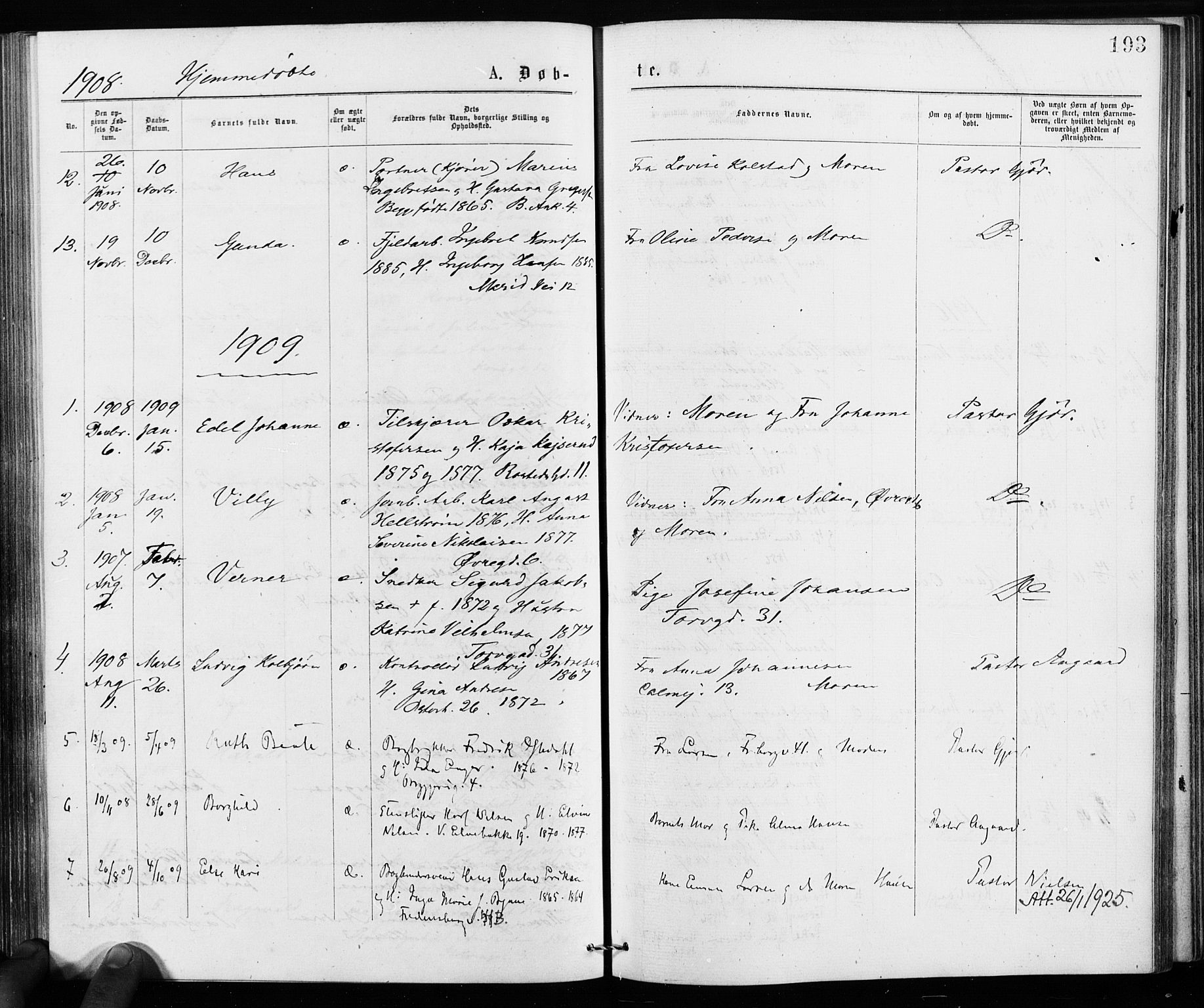Jakob prestekontor Kirkebøker, SAO/A-10850/F/Fa/L0001: Parish register (official) no. 1, 1875-1924, p. 193