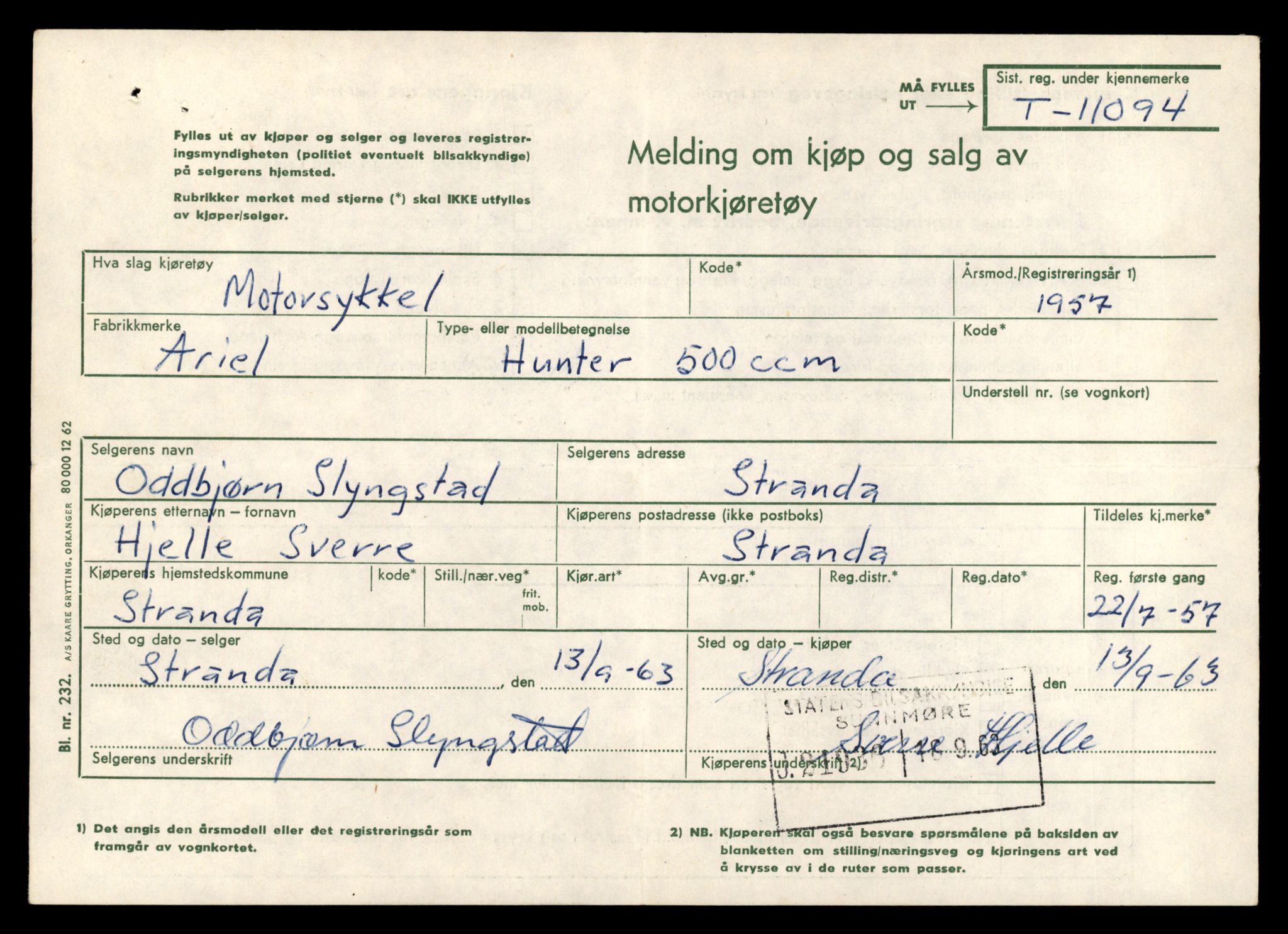 Møre og Romsdal vegkontor - Ålesund trafikkstasjon, AV/SAT-A-4099/F/Fe/L0026: Registreringskort for kjøretøy T 11046 - T 11160, 1927-1998, p. 1377