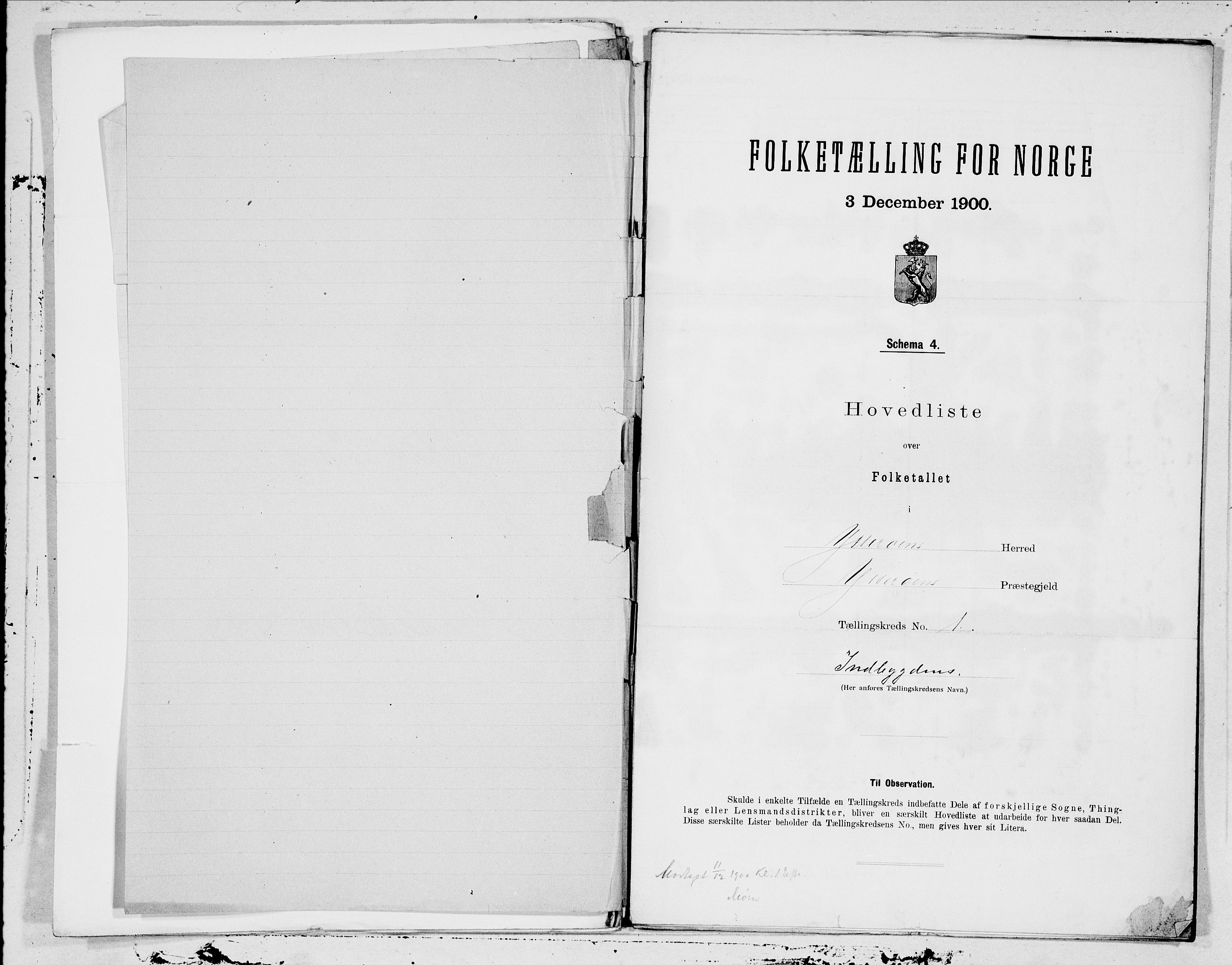 SAT, 1900 census for Ytterøy, 1900, p. 2