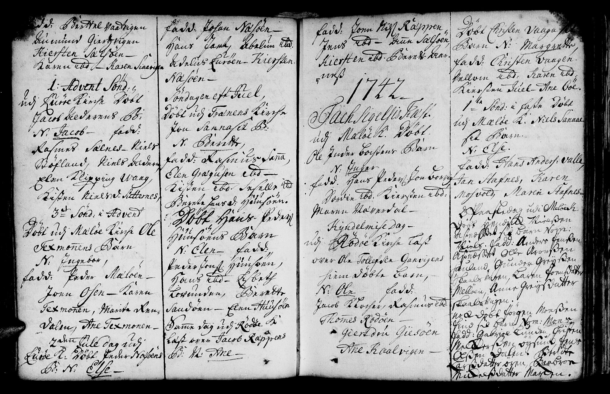 Ministerialprotokoller, klokkerbøker og fødselsregistre - Nordland, SAT/A-1459/841/L0586: Parish register (official) no. 841A01, 1739-1750, p. 90