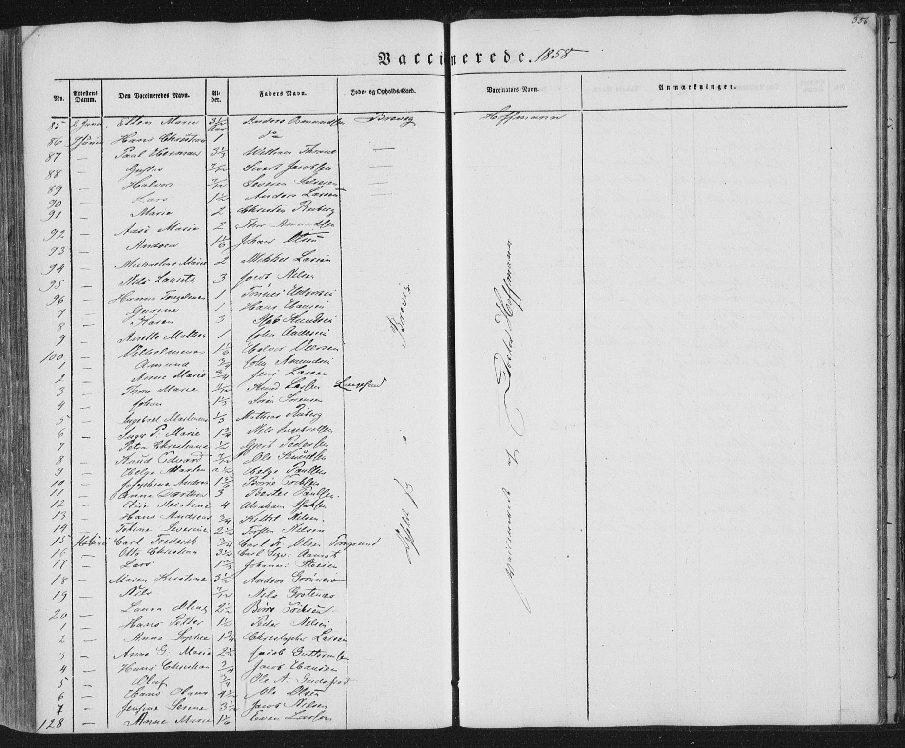 Brevik kirkebøker, AV/SAKO-A-255/F/Fa/L0005: Parish register (official) no. 5, 1847-1865, p. 356