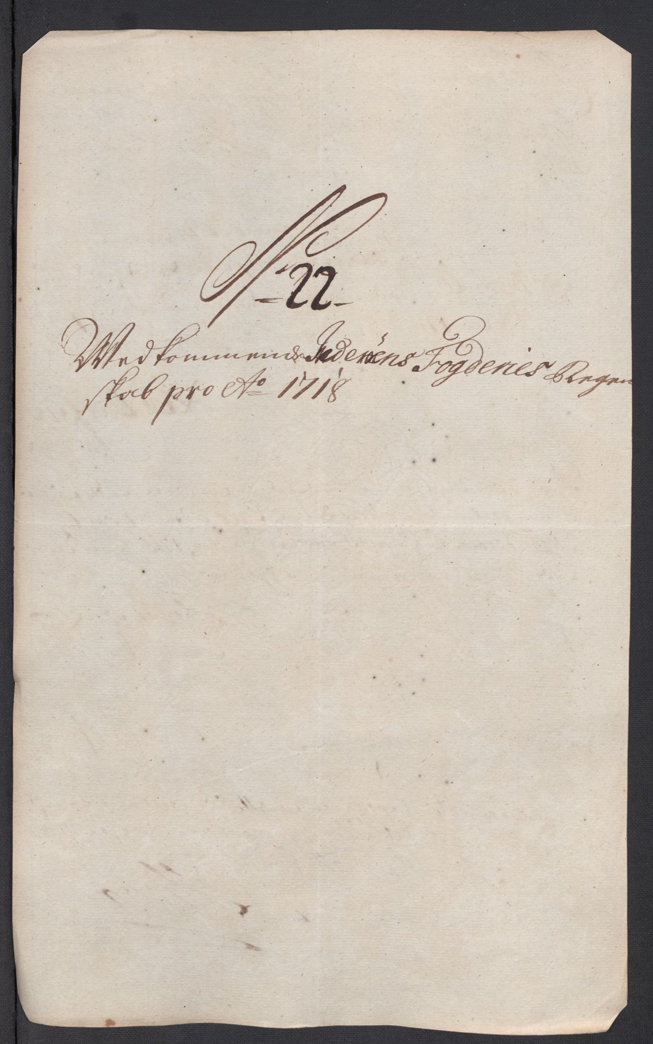 Rentekammeret inntil 1814, Reviderte regnskaper, Fogderegnskap, AV/RA-EA-4092/R63/L4326: Fogderegnskap Inderøy, 1718, p. 229