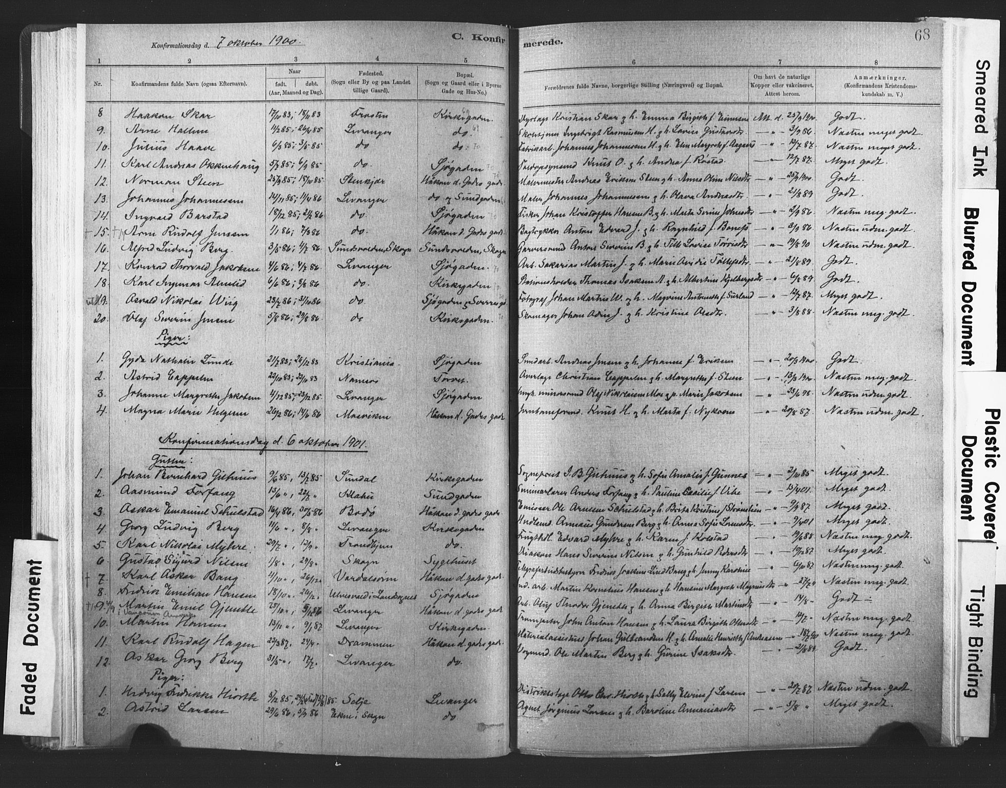 Ministerialprotokoller, klokkerbøker og fødselsregistre - Nord-Trøndelag, SAT/A-1458/720/L0189: Parish register (official) no. 720A05, 1880-1911, p. 68