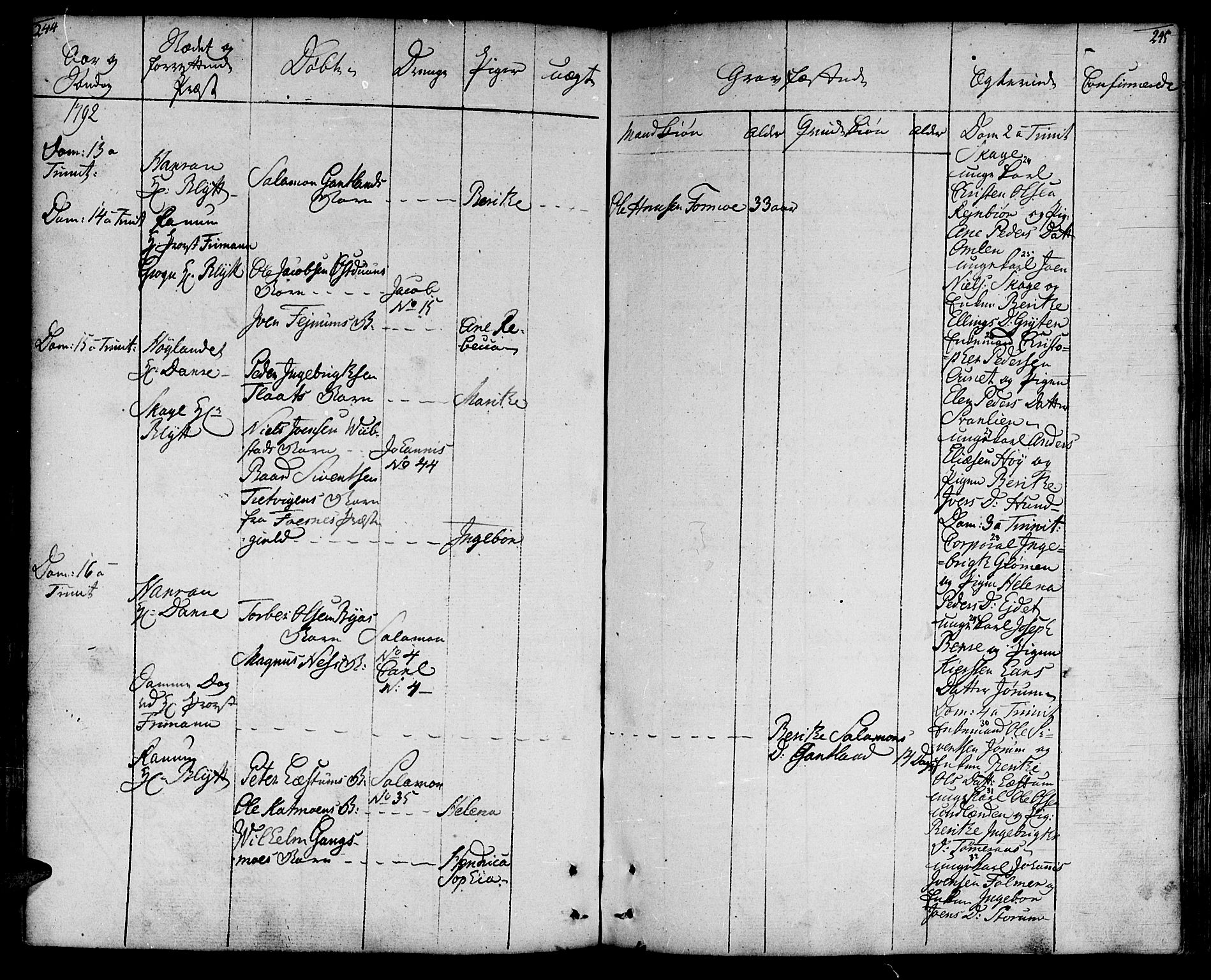 Ministerialprotokoller, klokkerbøker og fødselsregistre - Nord-Trøndelag, AV/SAT-A-1458/764/L0544: Parish register (official) no. 764A04, 1780-1798, p. 244-245