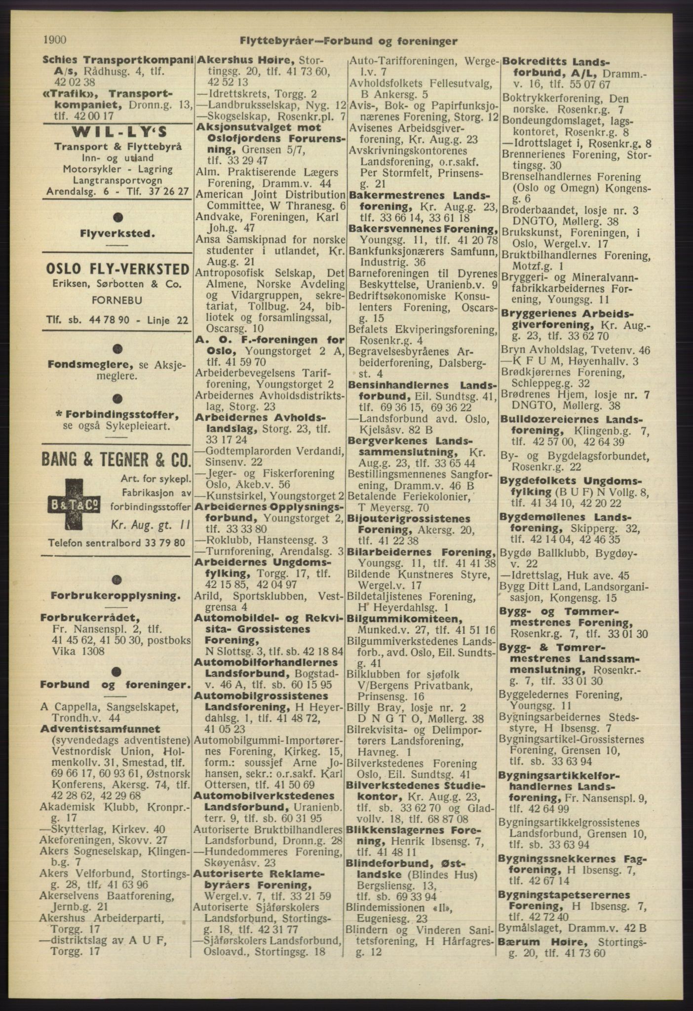 Kristiania/Oslo adressebok, PUBL/-, 1960-1961, p. 1900