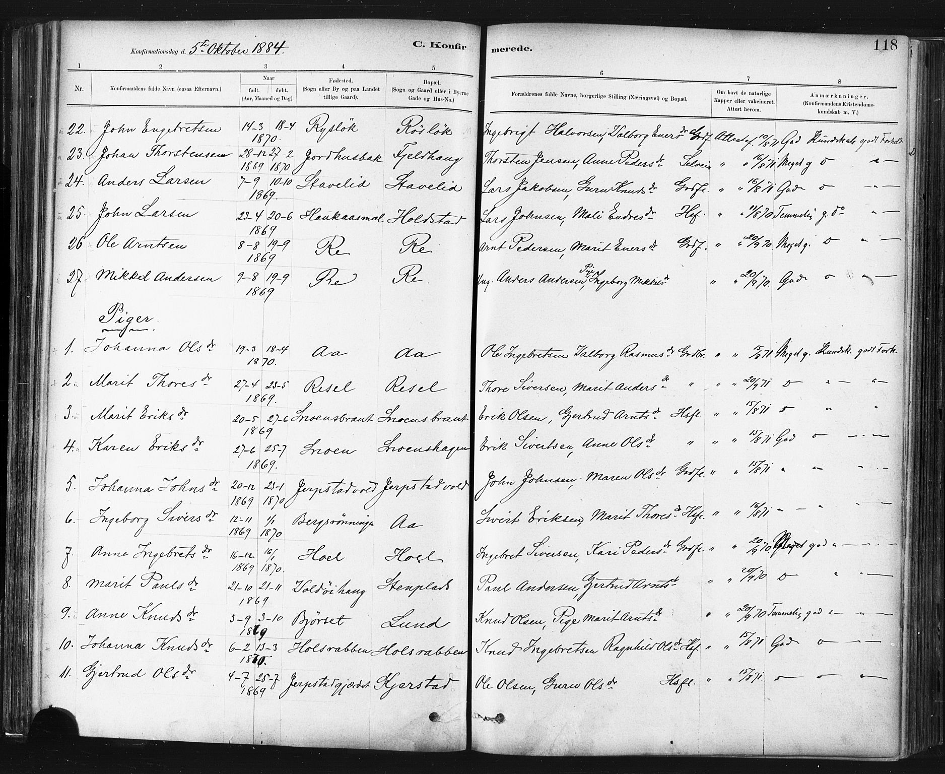 Ministerialprotokoller, klokkerbøker og fødselsregistre - Sør-Trøndelag, SAT/A-1456/672/L0857: Parish register (official) no. 672A09, 1882-1893, p. 118