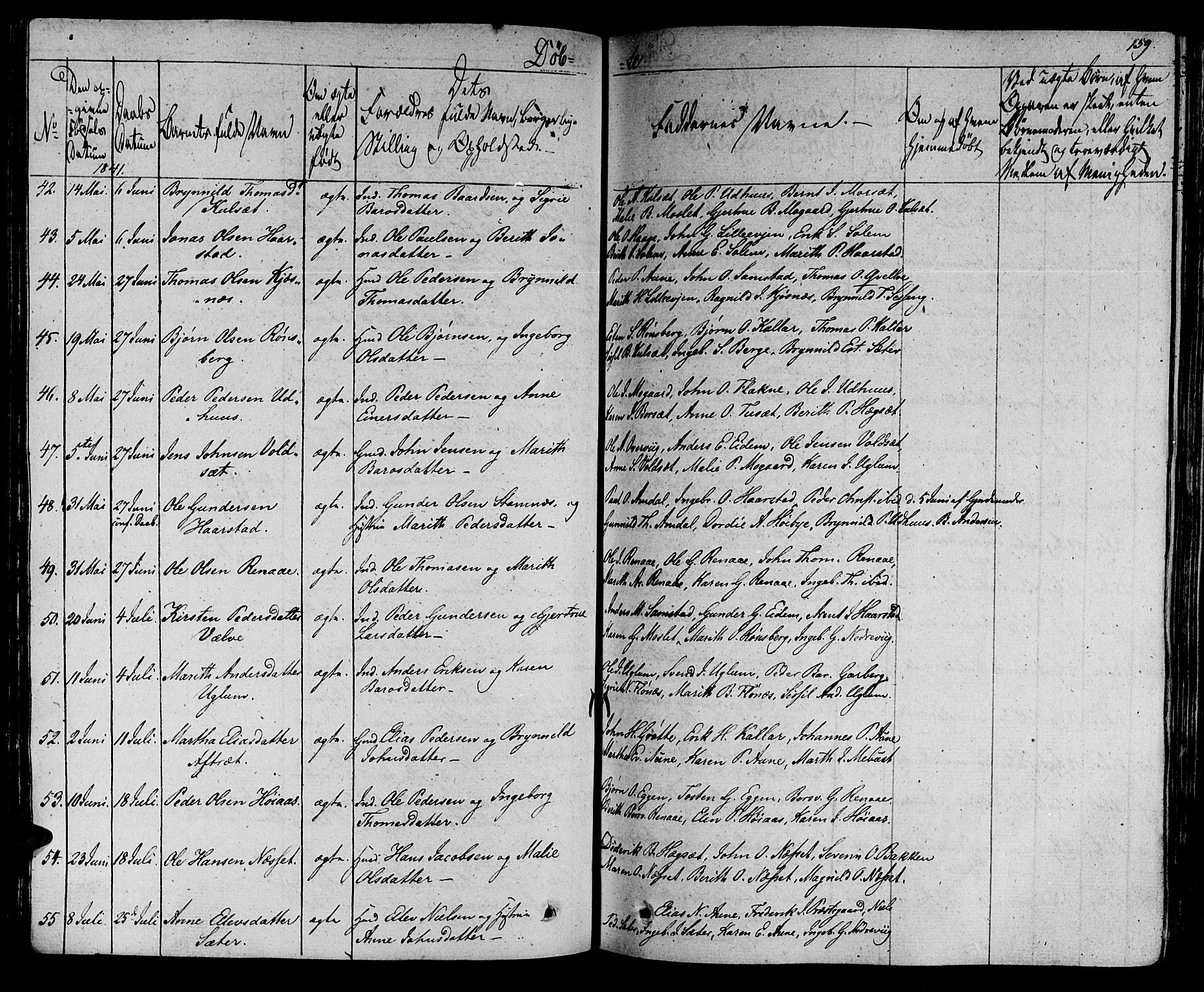Ministerialprotokoller, klokkerbøker og fødselsregistre - Sør-Trøndelag, SAT/A-1456/695/L1143: Parish register (official) no. 695A05 /1, 1824-1842, p. 159