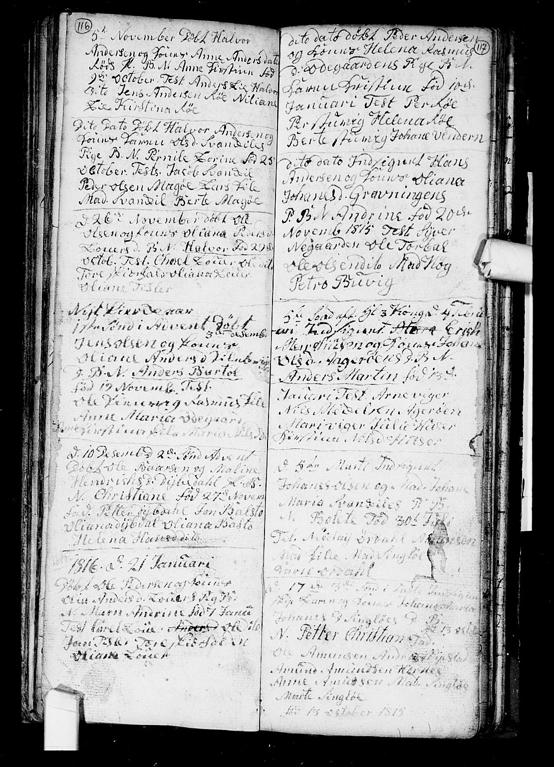 Hvaler prestekontor Kirkebøker, SAO/A-2001/F/Fa/L0002: Parish register (official) no. I 2, 1749-1816, p. 116-117