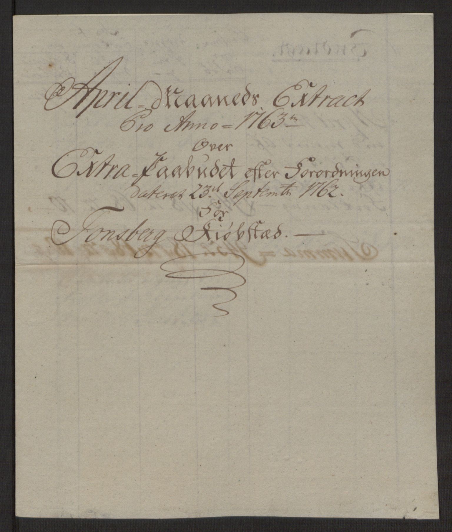 Rentekammeret inntil 1814, Reviderte regnskaper, Byregnskaper, AV/RA-EA-4066/R/Rh/L0162/0001: [H4] Kontribusjonsregnskap / Ekstraskatt, Tønsberg, 1762-1772, p. 76