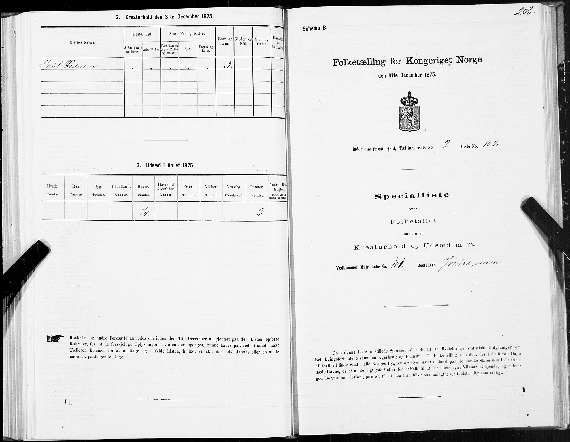 SAT, 1875 census for 1729P Inderøy, 1875, p. 2203