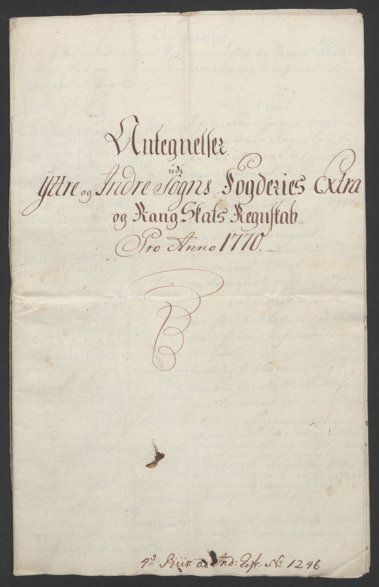 Rentekammeret inntil 1814, Realistisk ordnet avdeling, RA/EA-4070/Ol/L0018: [Gg 10]: Ekstraskatten, 23.09.1762. Sogn, 1762-1772, p. 310