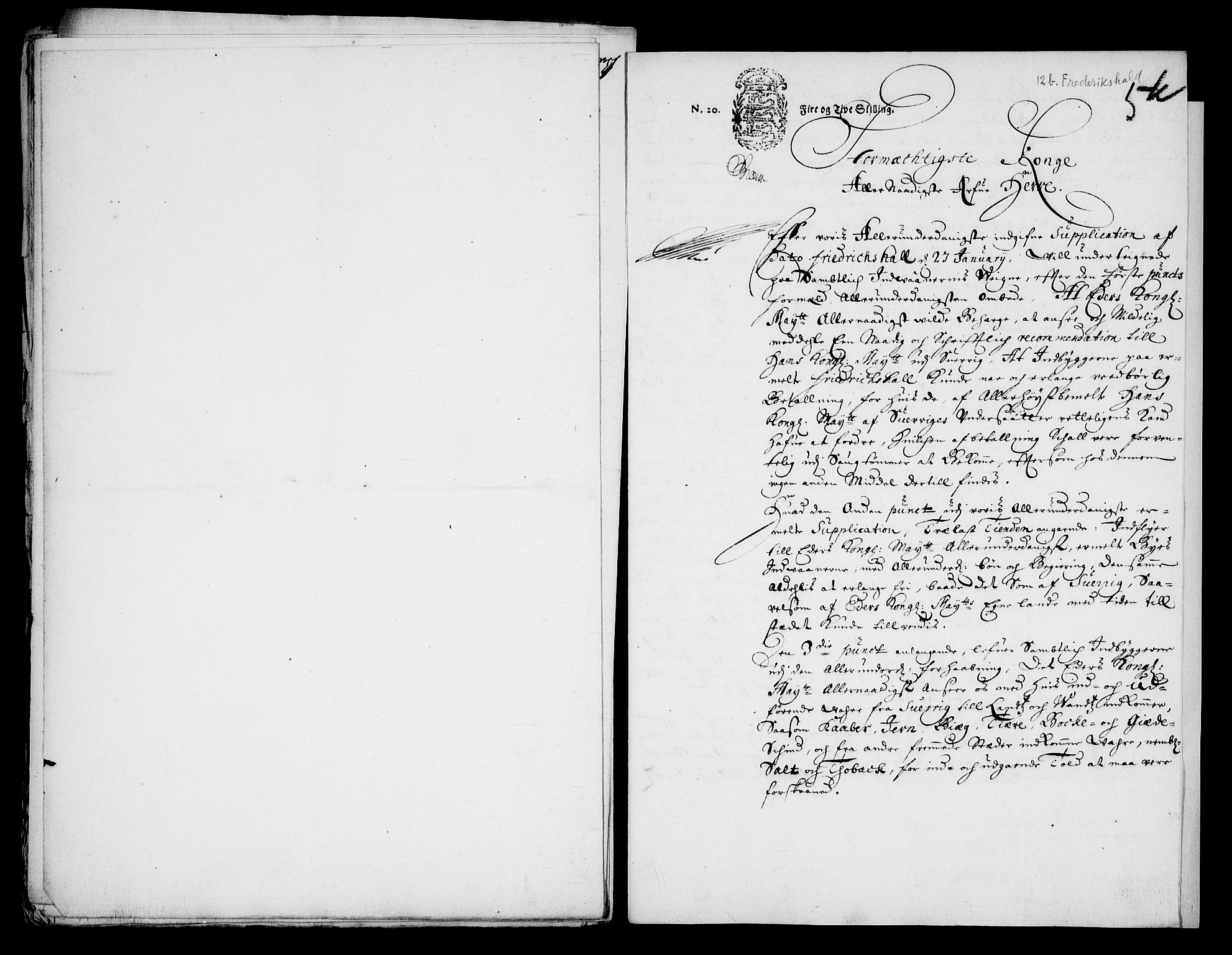 Danske Kanselli, Skapsaker, AV/RA-EA-4061/G/L0013: Tillegg til skapsakene, 1689-1702, p. 46