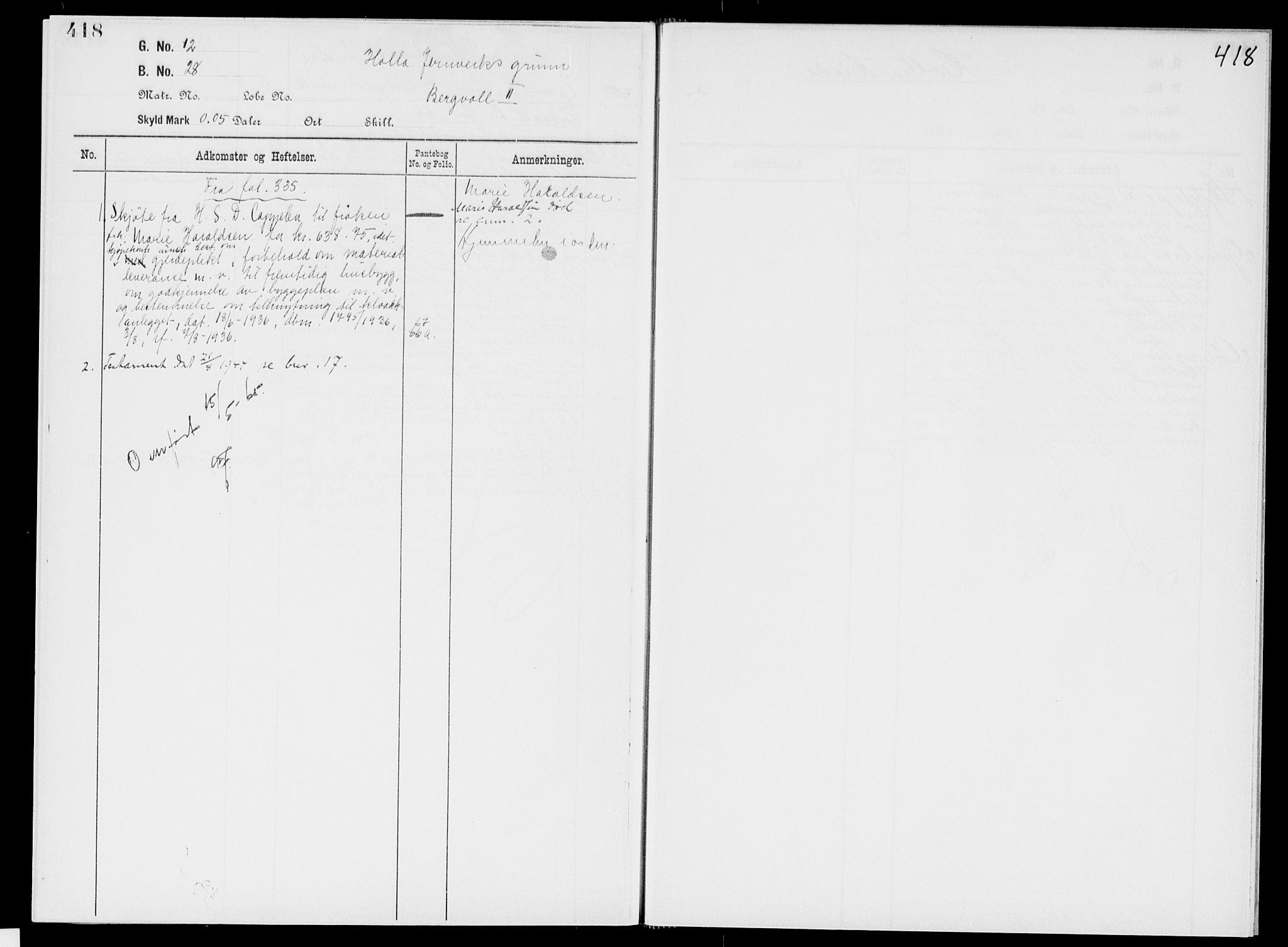 Nedre Telemark sorenskriveri, AV/SAKO-A-135/G/Gb/Gbg/L0001: Mortgage register no. VII 1, p. 418