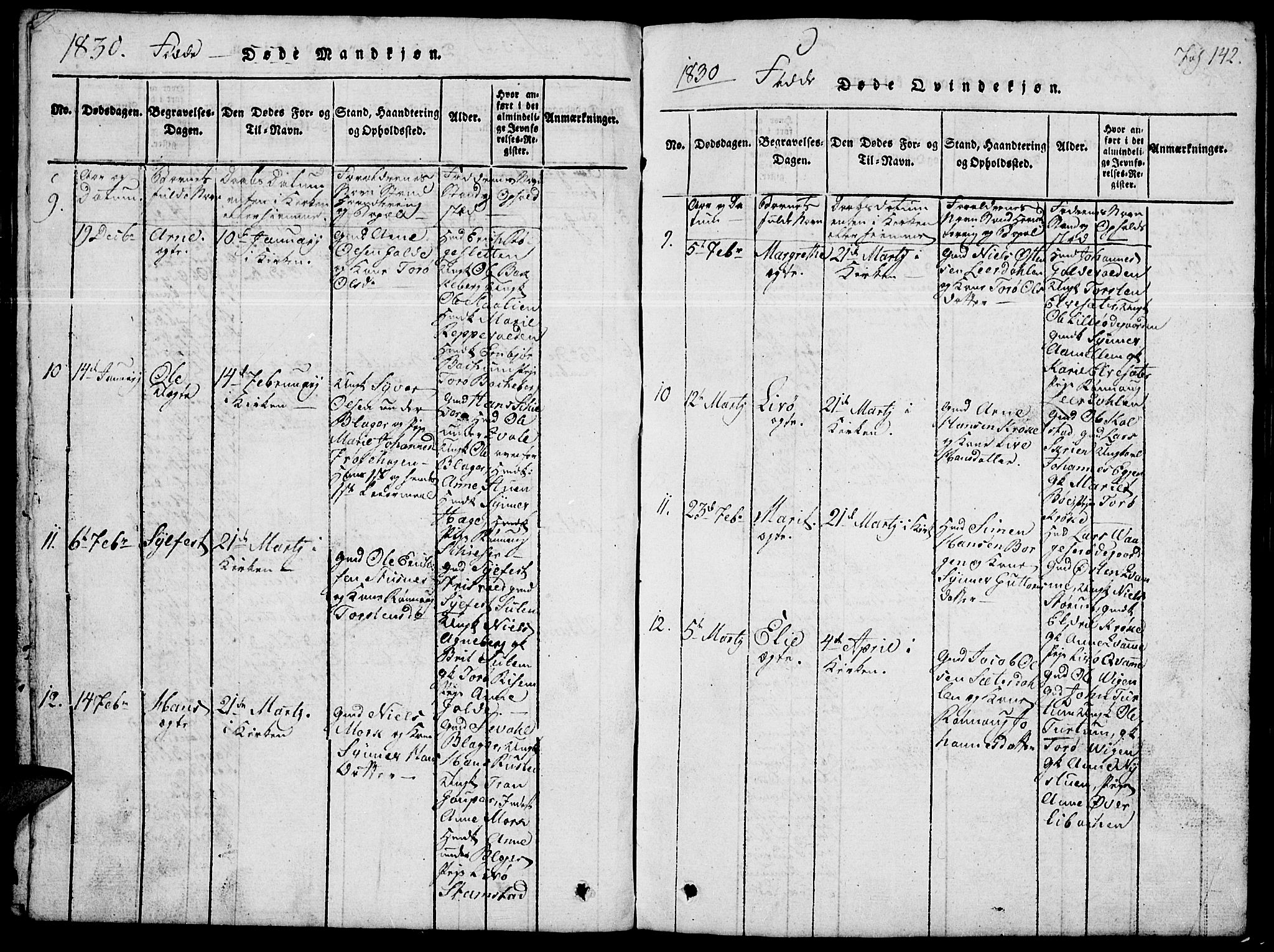 Lom prestekontor, SAH/PREST-070/L/L0001: Parish register (copy) no. 1, 1815-1836, p. 142