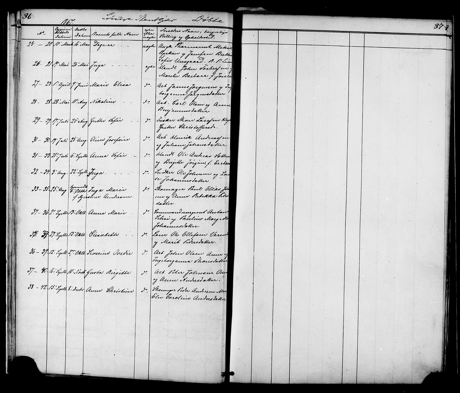 Ministerialprotokoller, klokkerbøker og fødselsregistre - Nord-Trøndelag, SAT/A-1458/739/L0367: Parish register (official) no. 739A01 /1, 1838-1868, p. 36-37