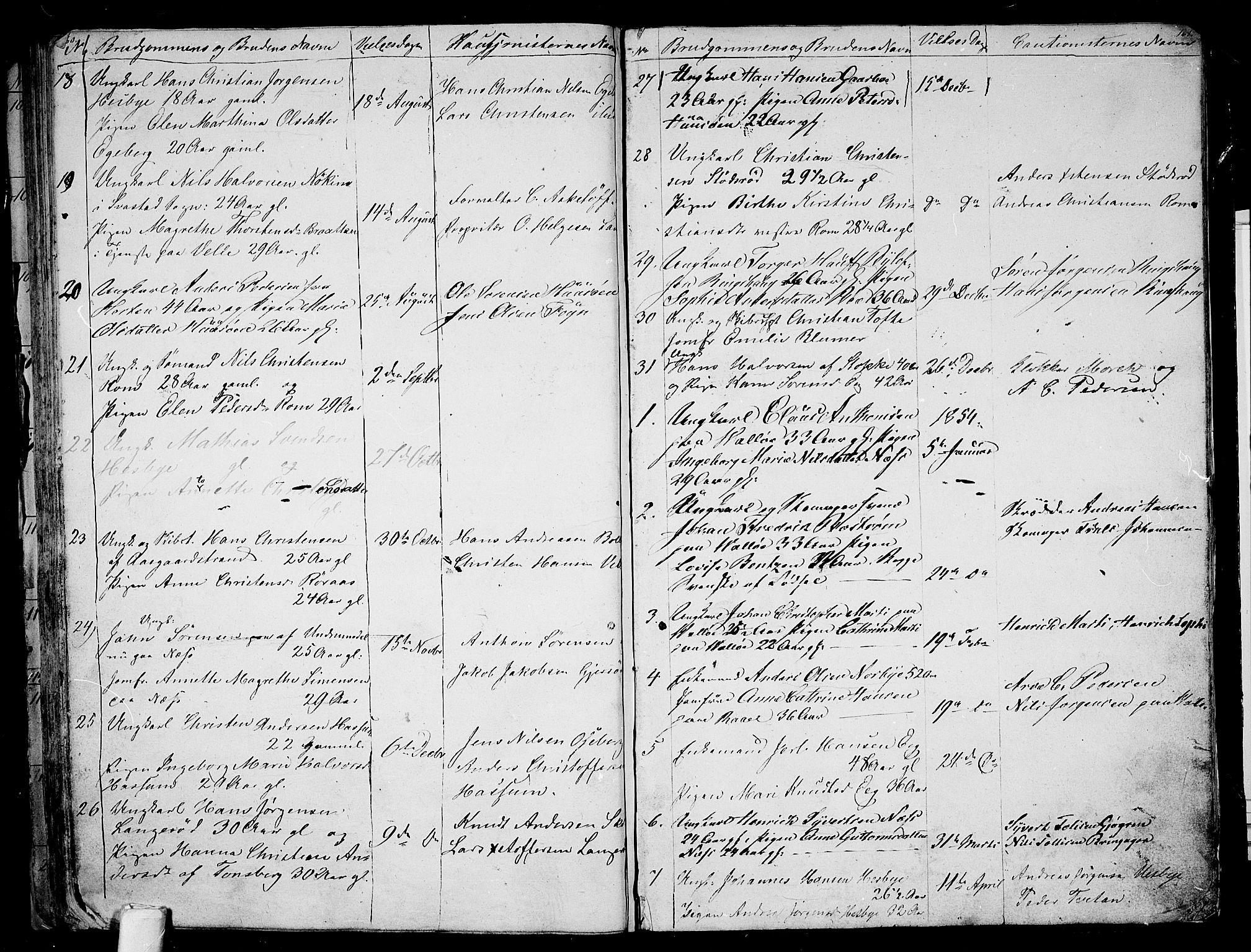 Sem kirkebøker, SAKO/A-5/G/Ga/L0003: Parish register (copy) no. I 3, 1844-1855, p. 160-161
