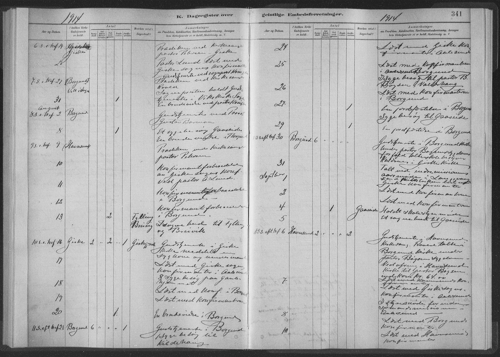 Ministerialprotokoller, klokkerbøker og fødselsregistre - Møre og Romsdal, AV/SAT-A-1454/528/L0404: Parish register (official) no. 528A13II, 1880-1922, p. 341