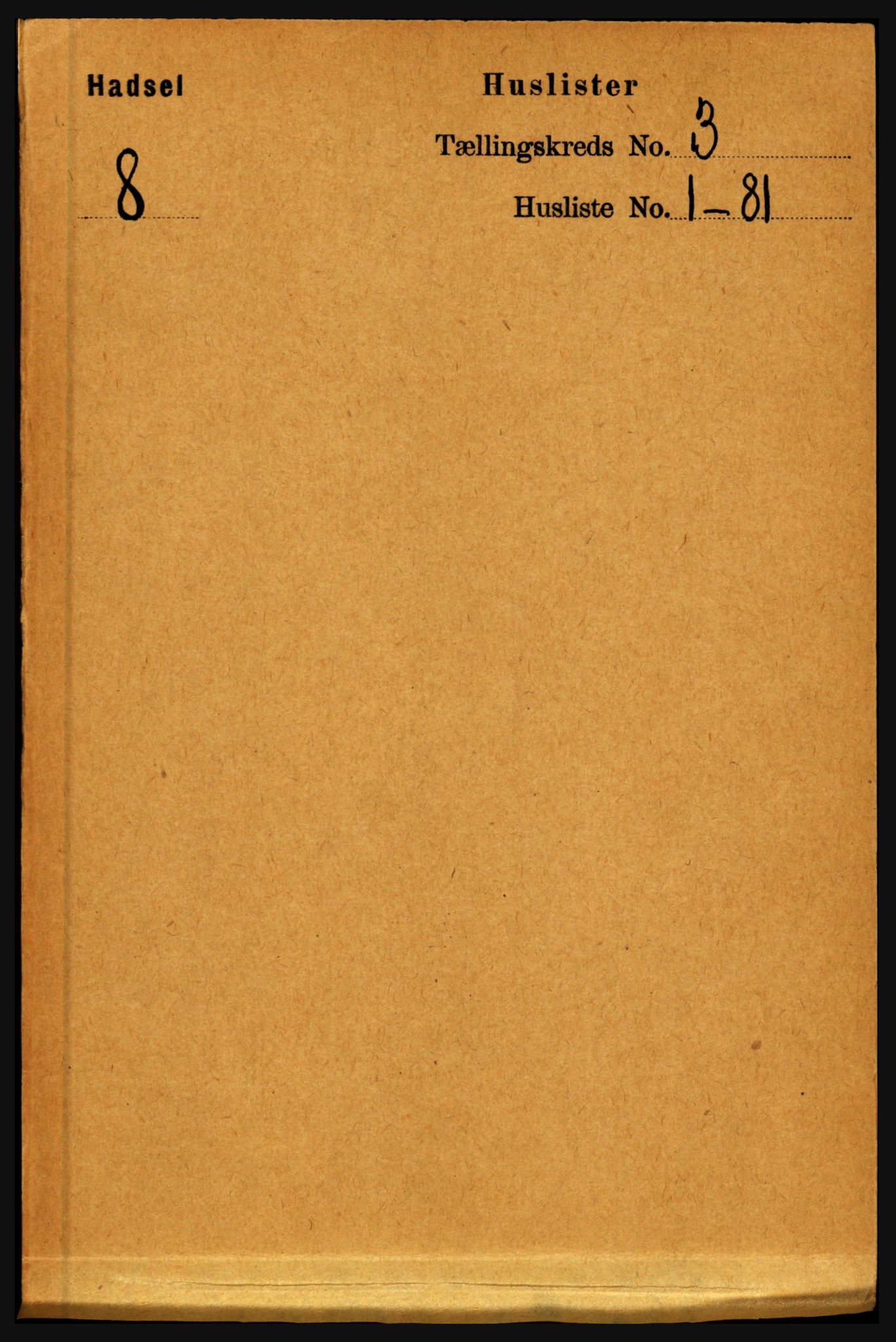 RA, 1891 census for 1866 Hadsel, 1891, p. 998