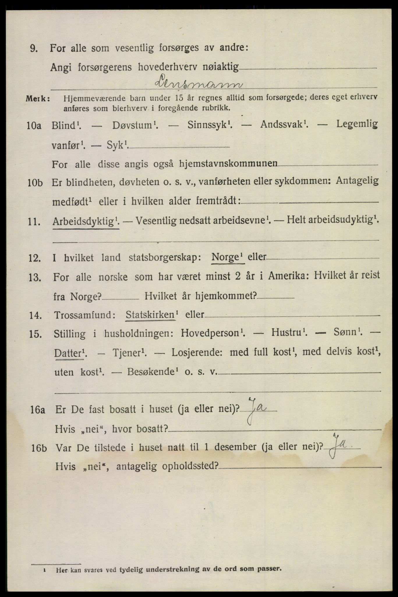 SAKO, 1920 census for Gransherad, 1920, p. 1973