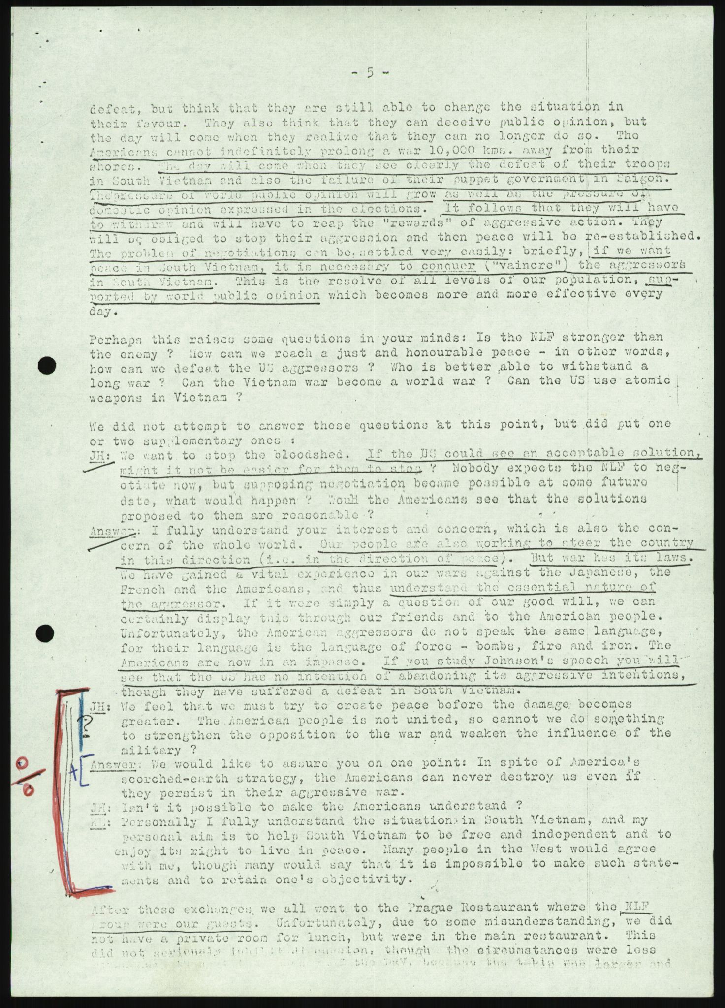 Utenriksdepartementet, hovedarkiv, AV/RA-S-6794/D/Da/Daa/L0969/0001: Verdenspolitikk. Fremmede staters politikk. Generelt / Sør-Vietnam: Nobelpristakeres fredsaksjoner (2 mapper), 1967-1969, p. 34