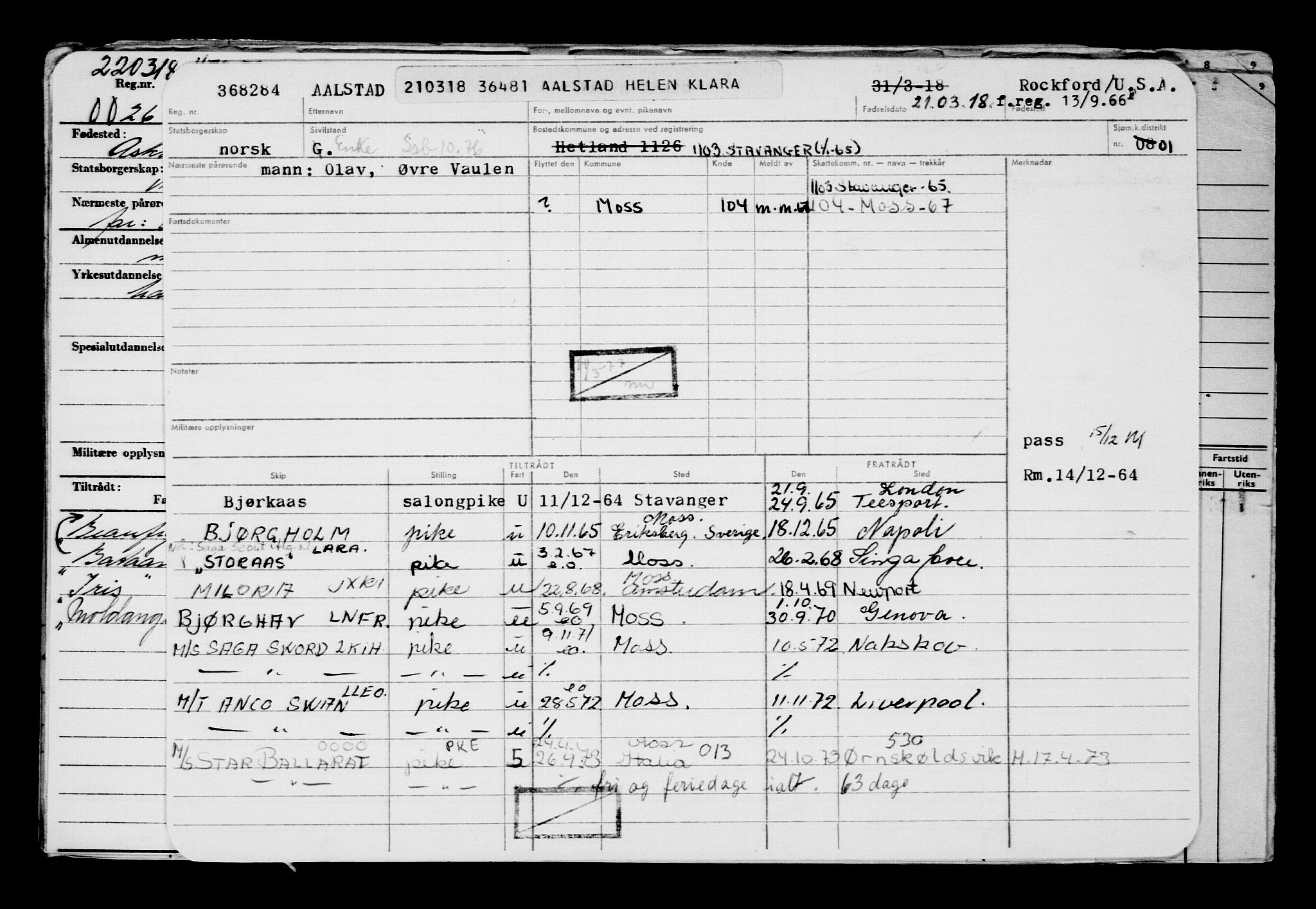 Direktoratet for sjømenn, RA/S-3545/G/Gb/L0156: Hovedkort, 1918, p. 490