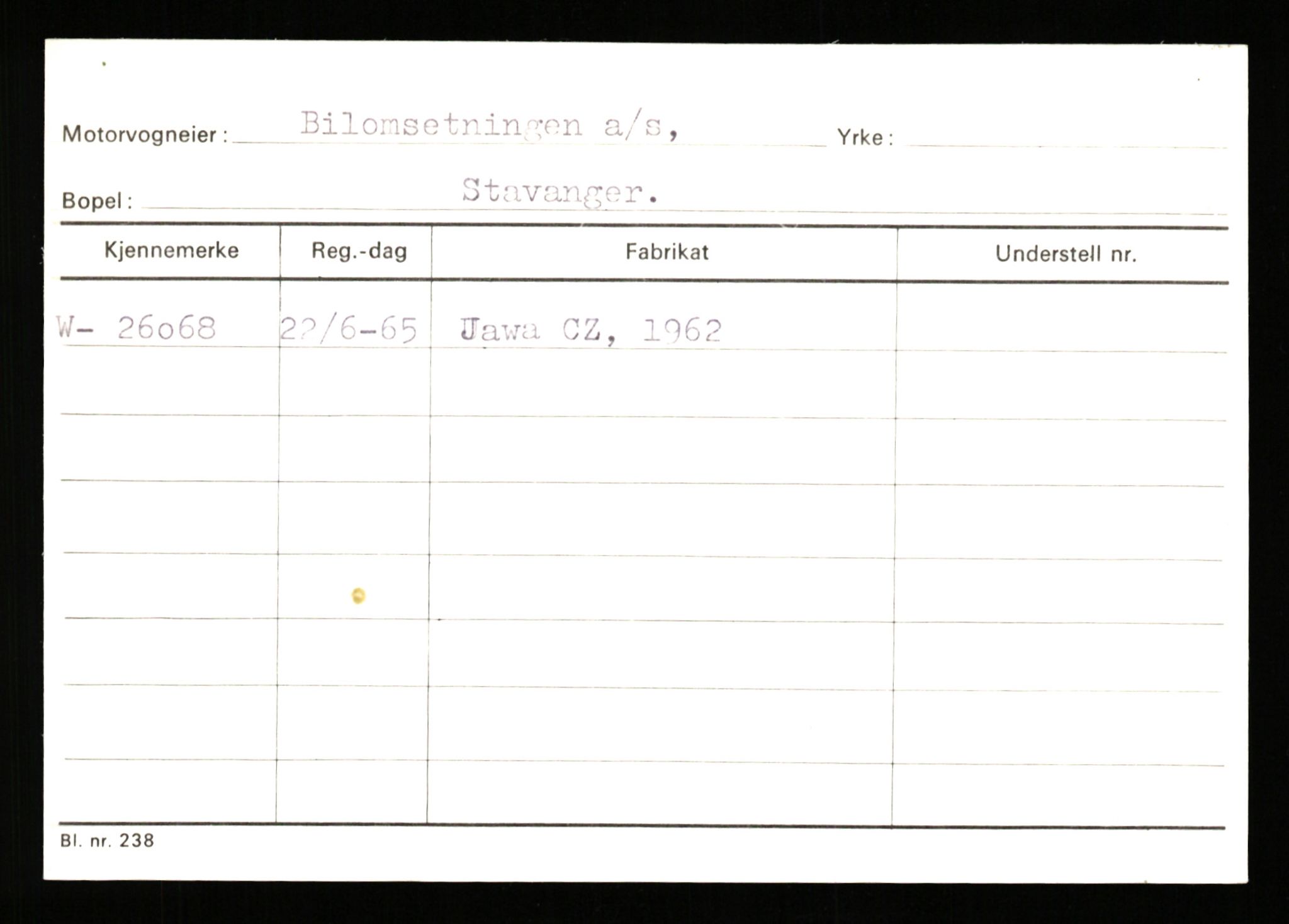 Stavanger trafikkstasjon, AV/SAST-A-101942/0/G/L0005: Registreringsnummer: 23000 - 34245, 1930-1971, p. 1039