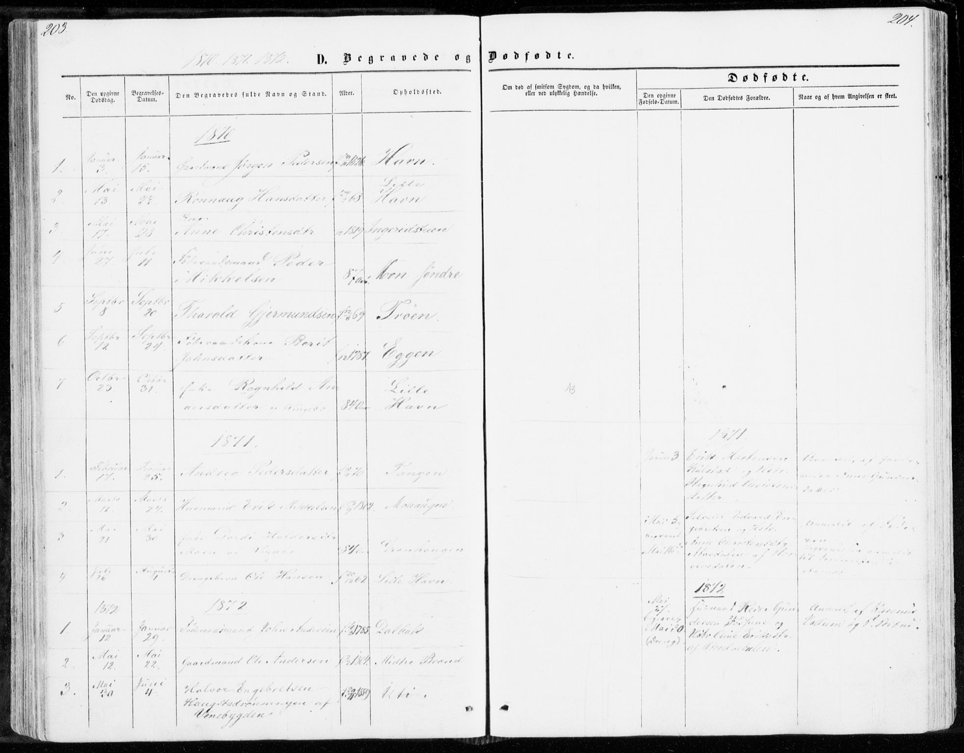 Sollia prestekontor, AV/SAH-PREST-050/H/Ha/Haa/L0001: Parish register (official) no. 1, 1856-1885, p. 203-204