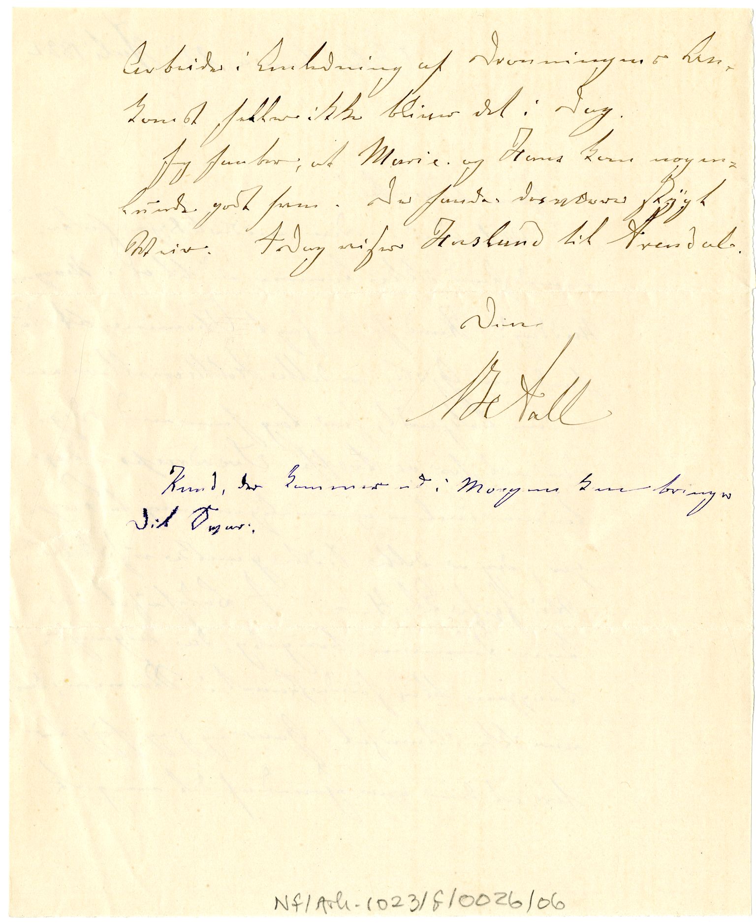 Diderik Maria Aalls brevsamling, NF/Ark-1023/F/L0001: D.M. Aalls brevsamling. A - B, 1738-1889, p. 296
