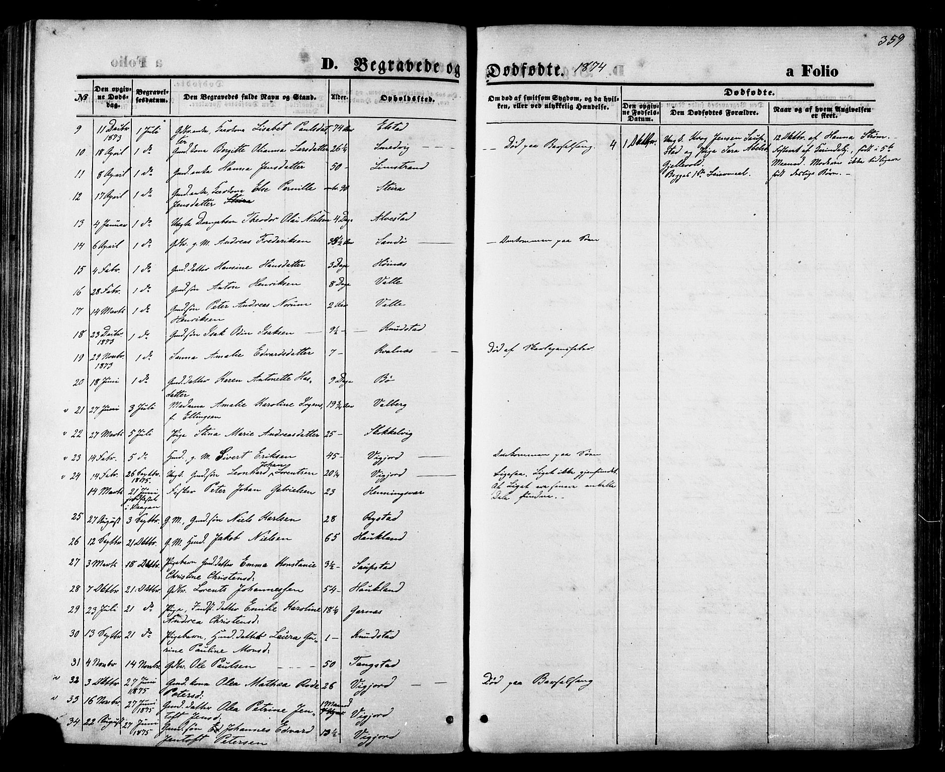 Ministerialprotokoller, klokkerbøker og fødselsregistre - Nordland, AV/SAT-A-1459/880/L1132: Parish register (official) no. 880A06, 1869-1887, p. 359