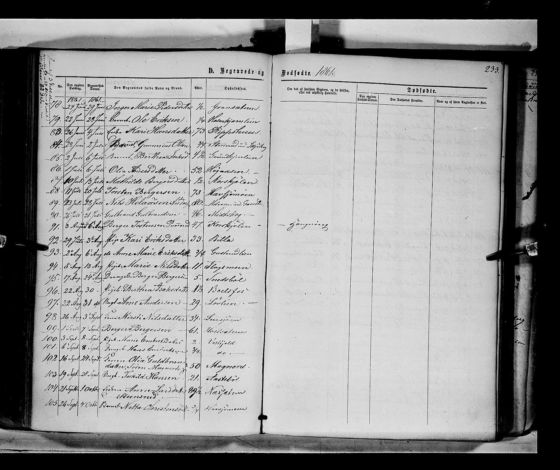 Eidskog prestekontor, AV/SAH-PREST-026/H/Ha/Haa/L0001: Parish register (official) no. 1, 1860-1867, p. 233