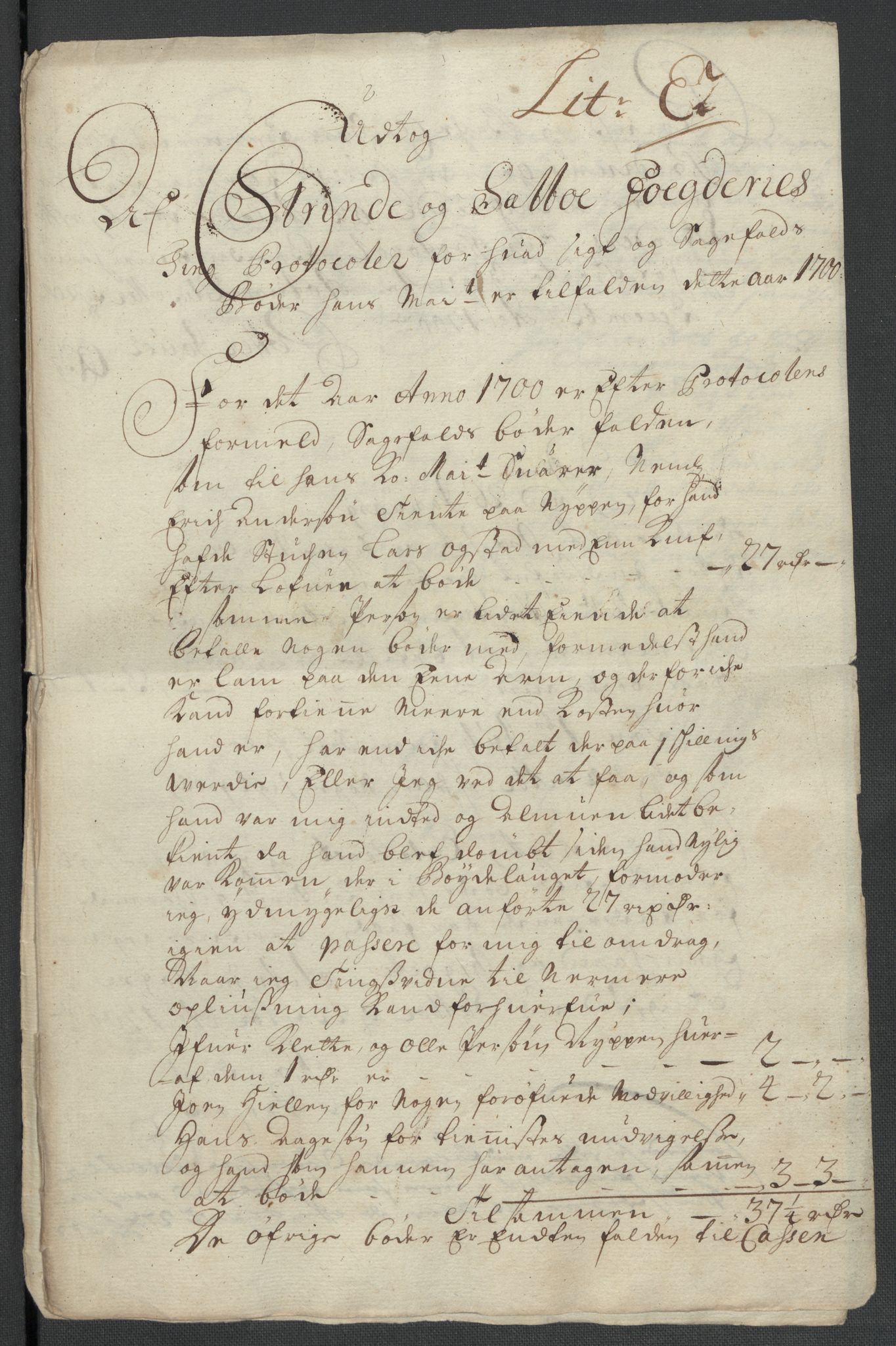 Rentekammeret inntil 1814, Reviderte regnskaper, Fogderegnskap, RA/EA-4092/R61/L4107: Fogderegnskap Strinda og Selbu, 1698-1700, p. 362