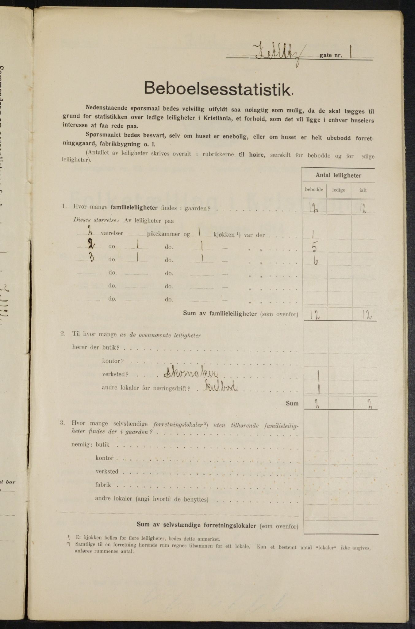 OBA, Municipal Census 1914 for Kristiania, 1914, p. 129602