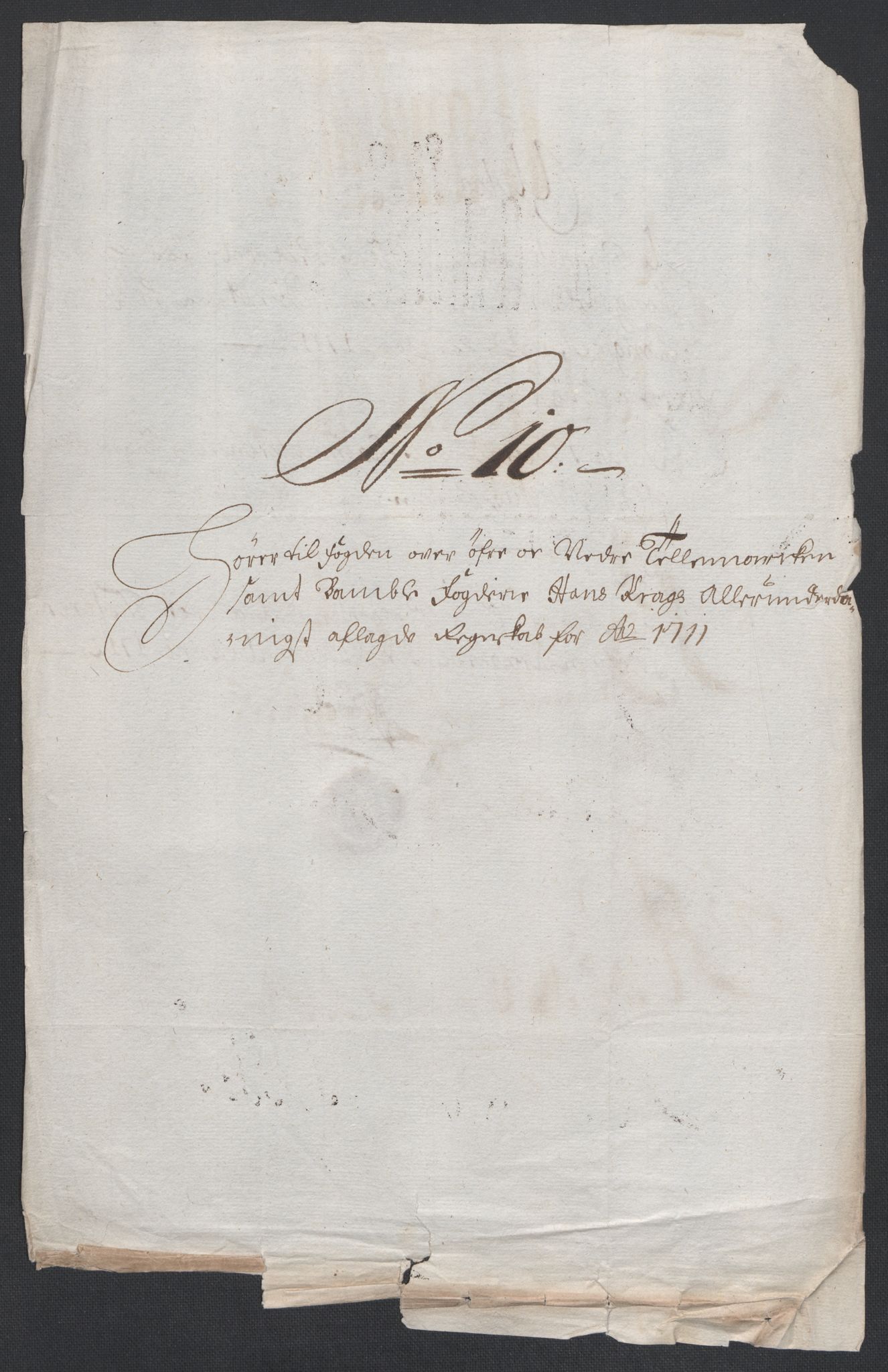 Rentekammeret inntil 1814, Reviderte regnskaper, Fogderegnskap, RA/EA-4092/R36/L2120: Fogderegnskap Øvre og Nedre Telemark og Bamble, 1711, p. 136